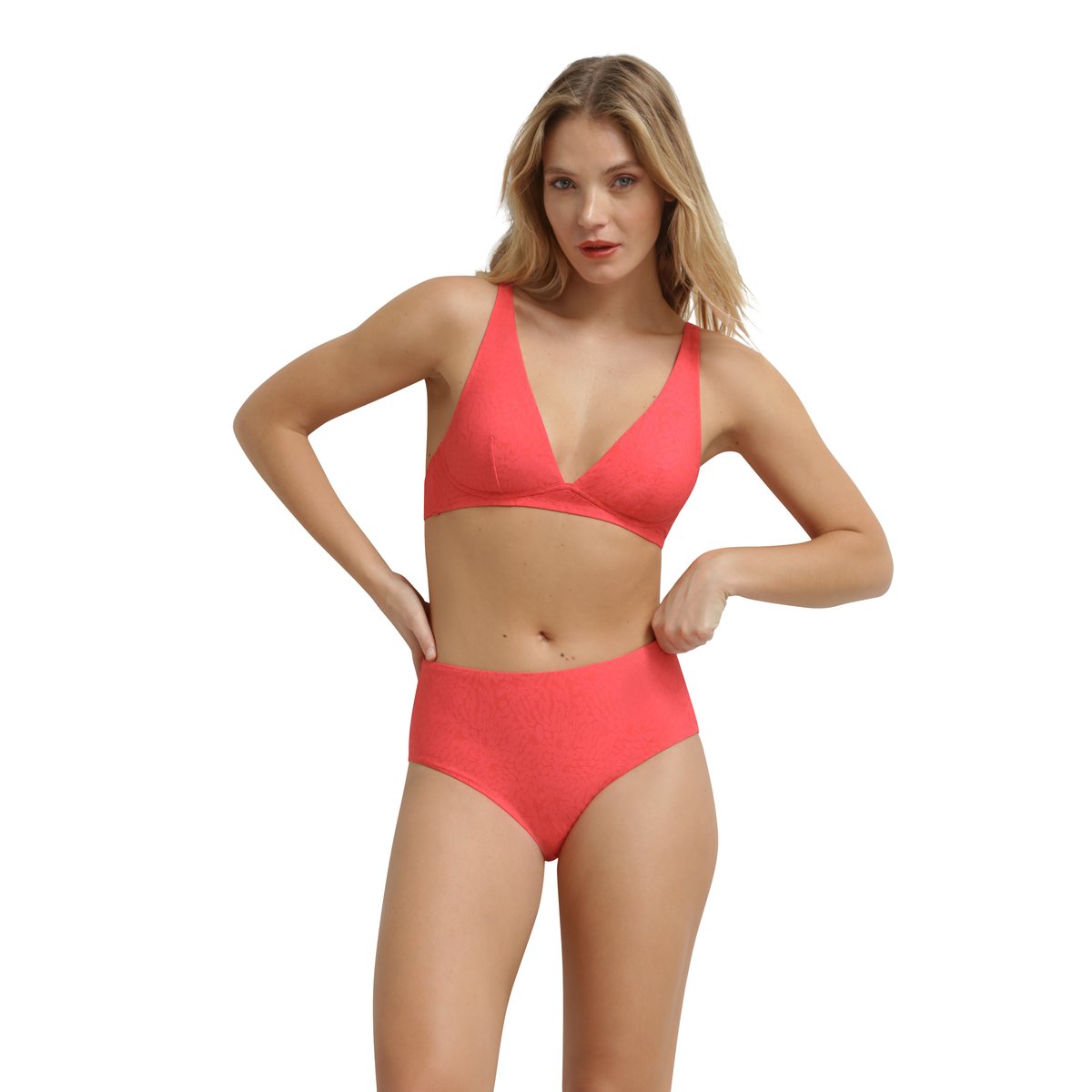 Haut de maillot de bain triangle sans armatures Festival rose fushia, DIM