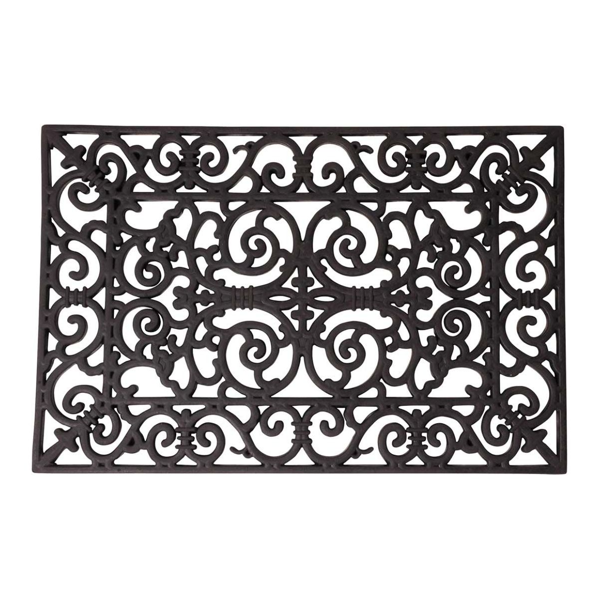 Paillasson en caoutchouc Arabesque 60 x 40 cm noir, BEST FOR BOOTS