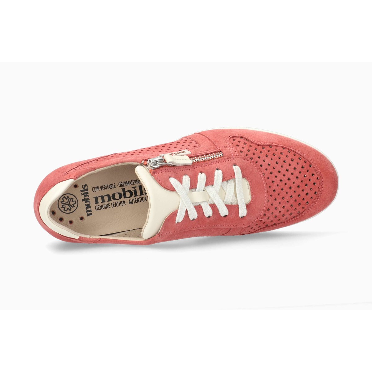 Baskets en cuir ABBY PERF rose p5144601, MEPHISTO