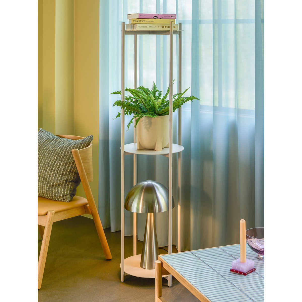 Pots en céramique UP jaune, HUBSCH