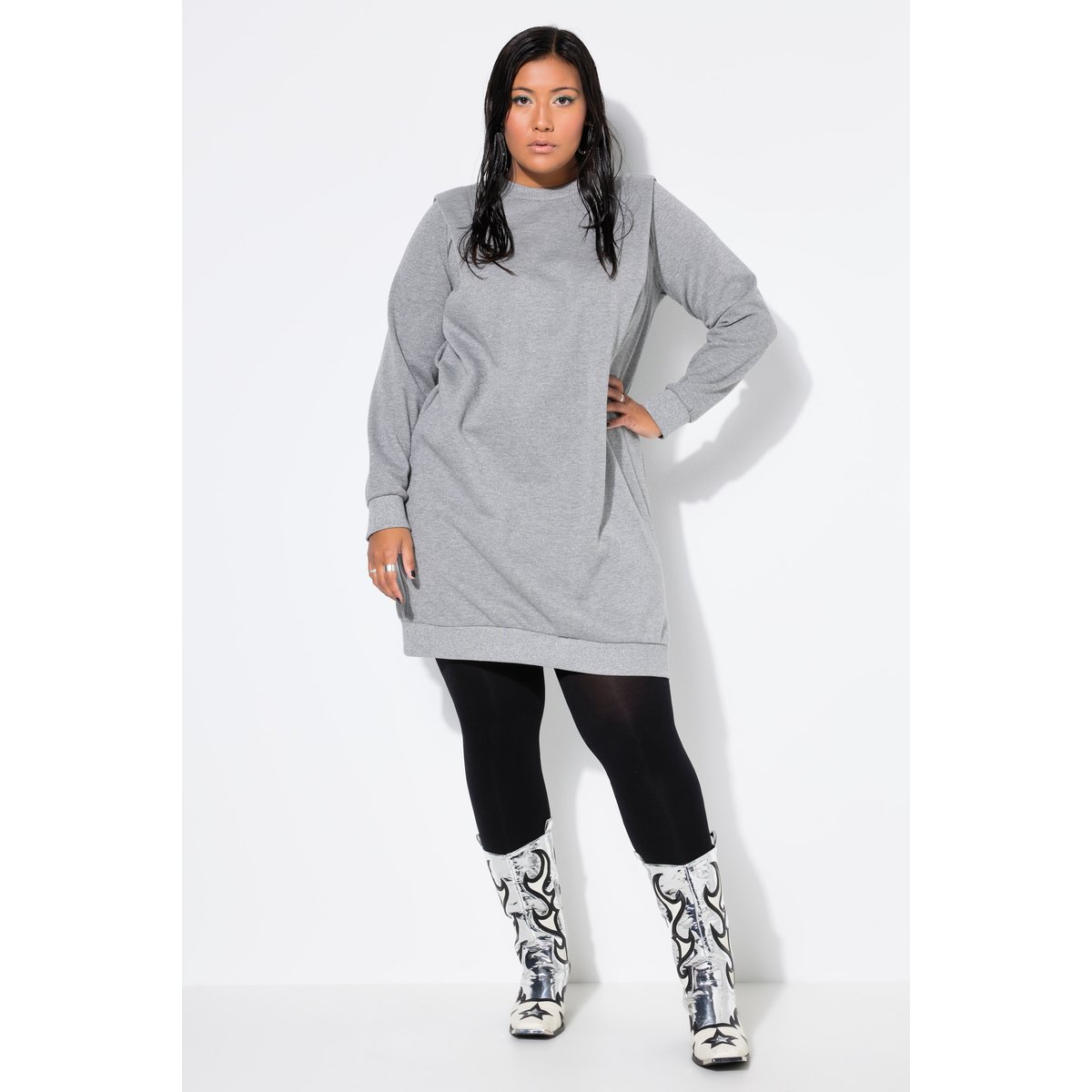 Robe en molleton gris chiné, STUDIO UNTOLD