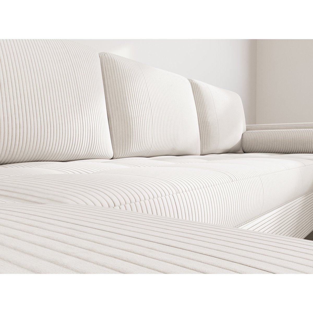 Canapé Panoramique Convertible 7 places - MARCEAU beige, BEST MOBILIER