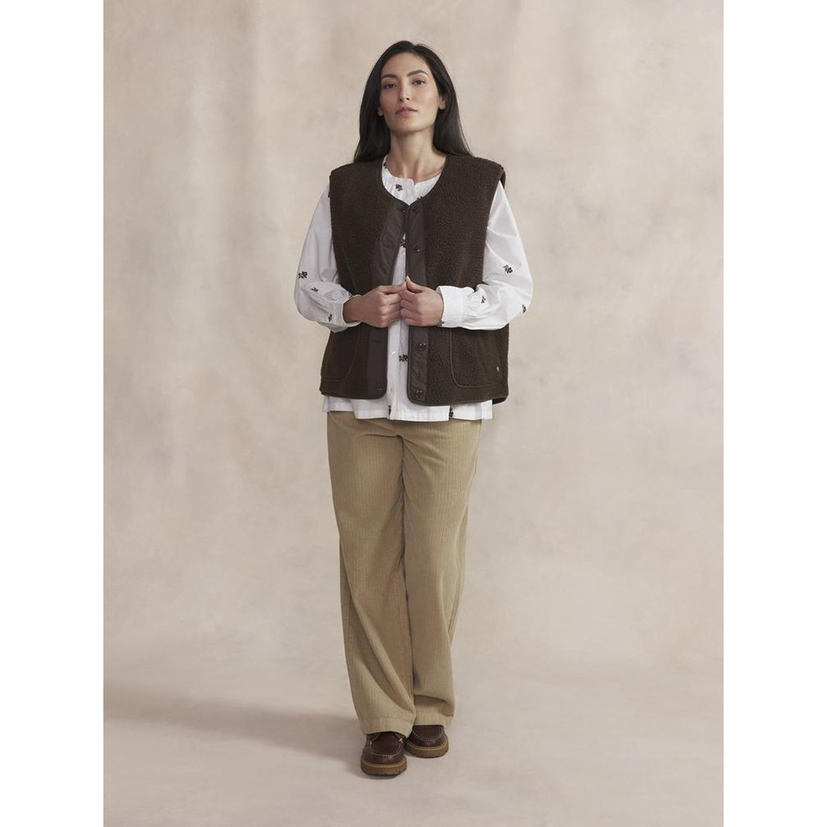 Gilet VANIASAN brun, TBS