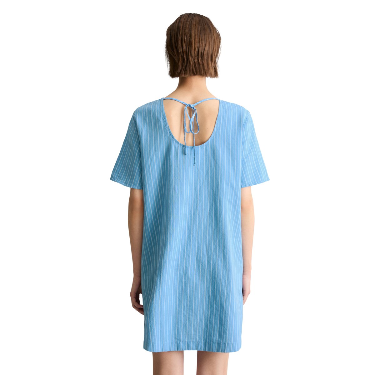 Robe rayée relaxed en mélange de lin et de coton bleu, MARC O’POLO DENIM
