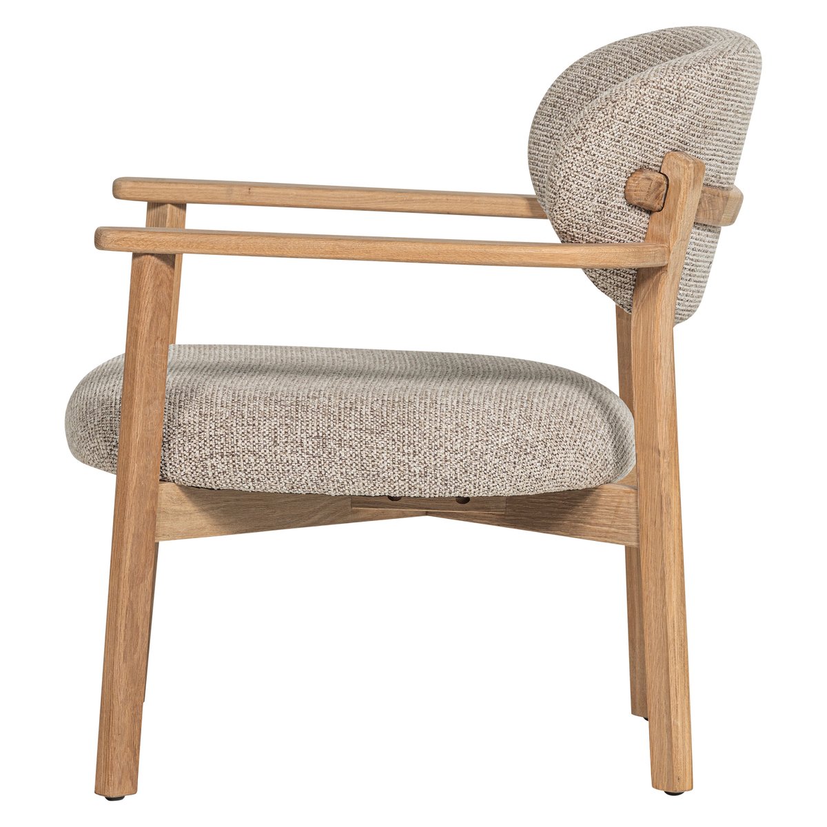 Fauteuil en chêne et tissu mélangé UDAR naturel, WOOOD