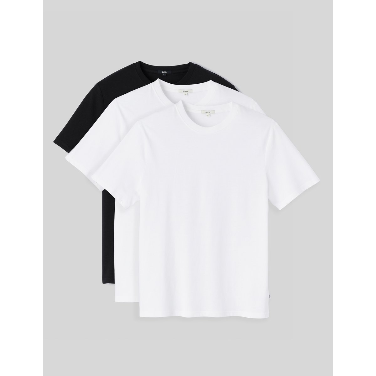 Lot de 3 basiques unis blanc, BZB