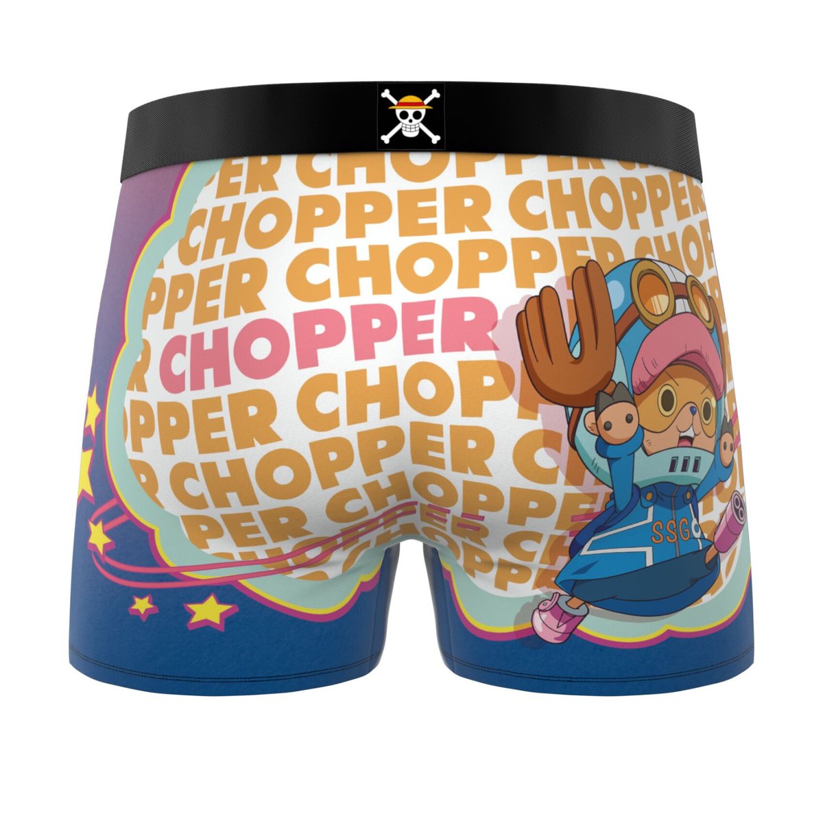 Lot De 3 Boxers One Piece rouge/orange/gris/vert, FREEGUN