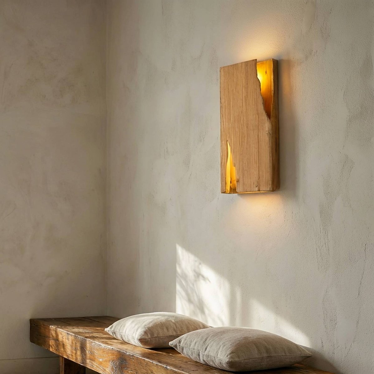Applique en bois traditionnelle, Tarry bois clair, LUCANDE