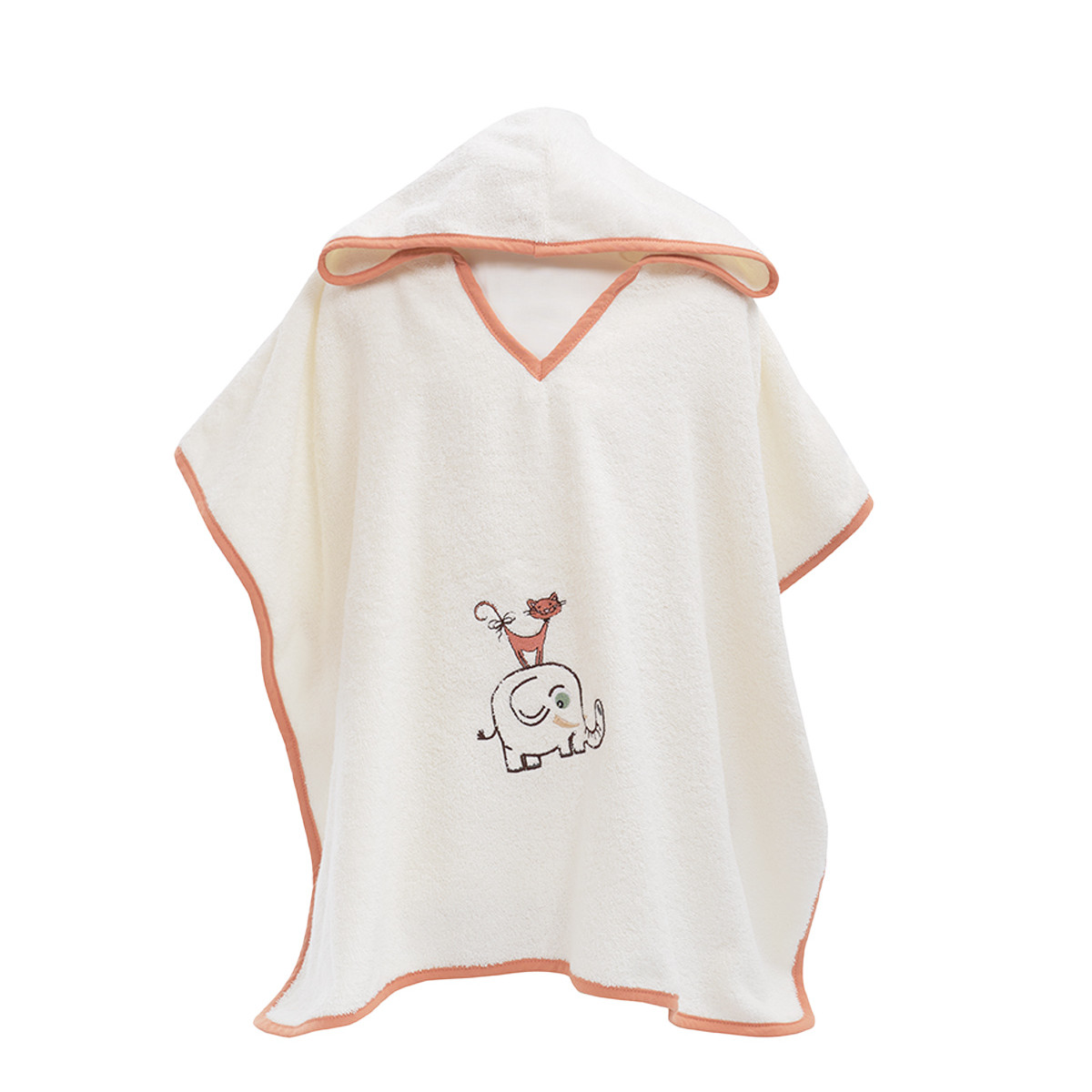 Poncho de bain enfant 4/8 ans ZOO ZOO ecru, SENSEI MAISON