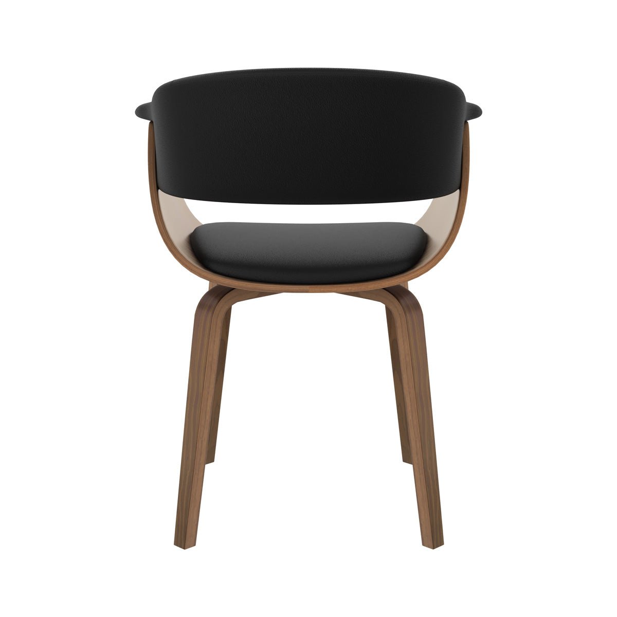 Chaise en cuir synthétique - PIADA noir, MAISON PAVANE