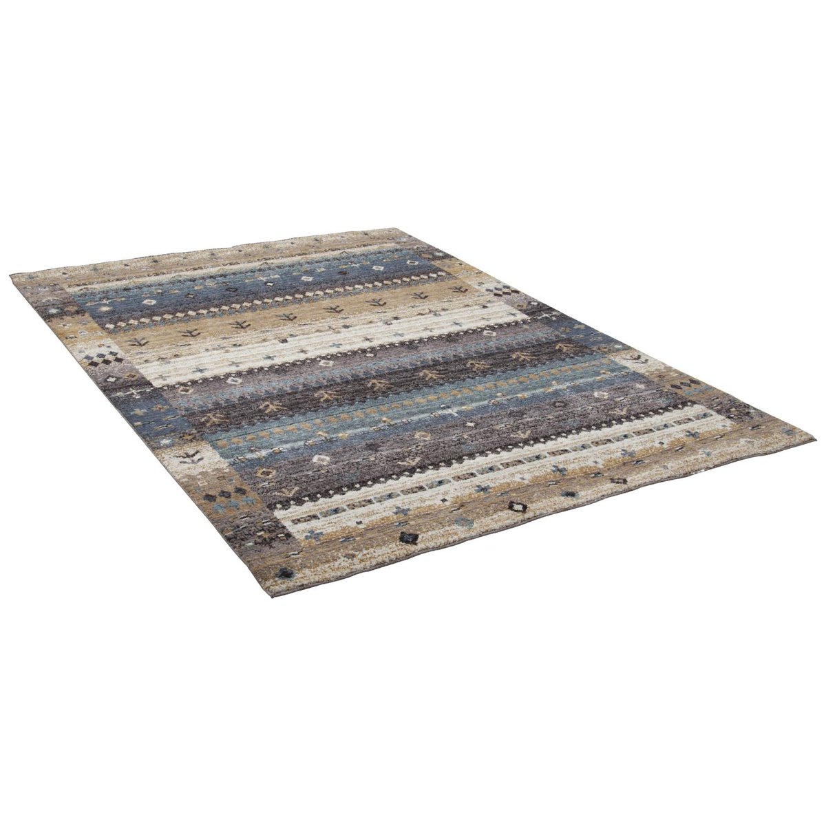 Tapis de salon en style gabbeh - FRANCESCO gris multi, GINO FALCONE