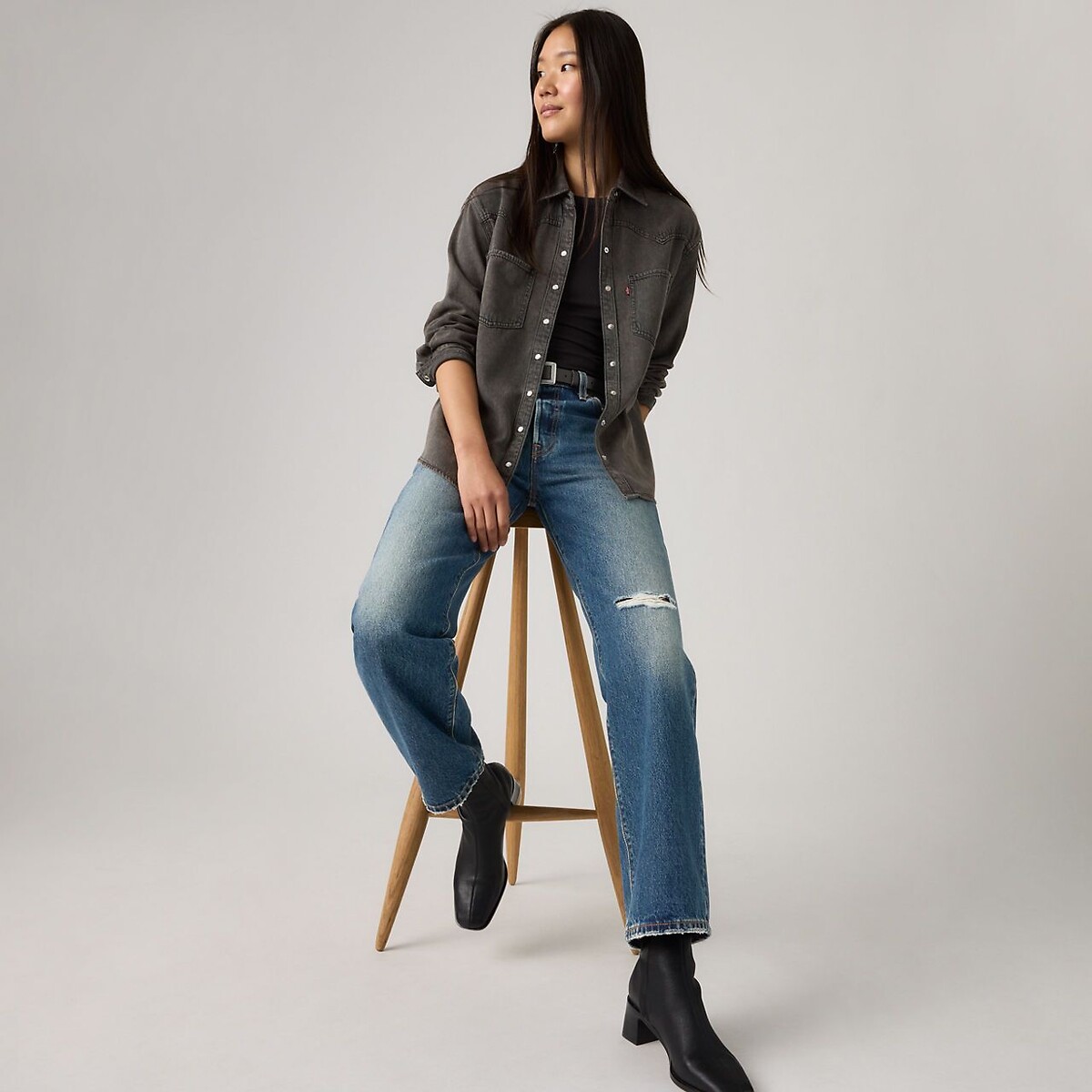Chemise Teodora Western noir délavé, LEVI'S