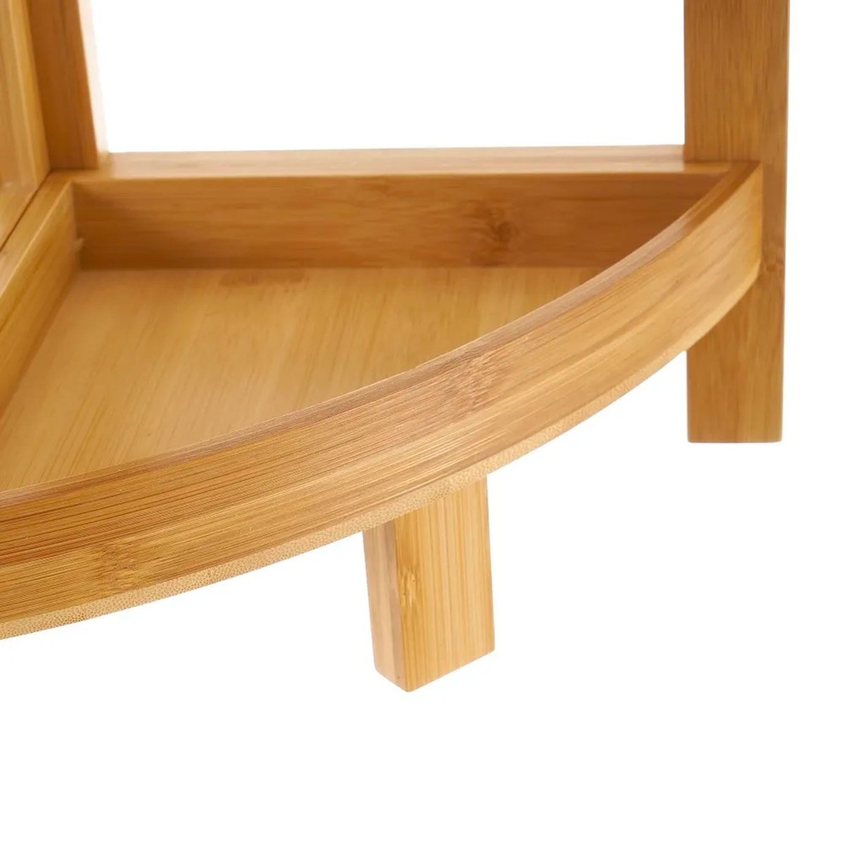 Étagère d'angle pour WC ou salle de bain en bambou 23x23x77cm bois, WADIGA