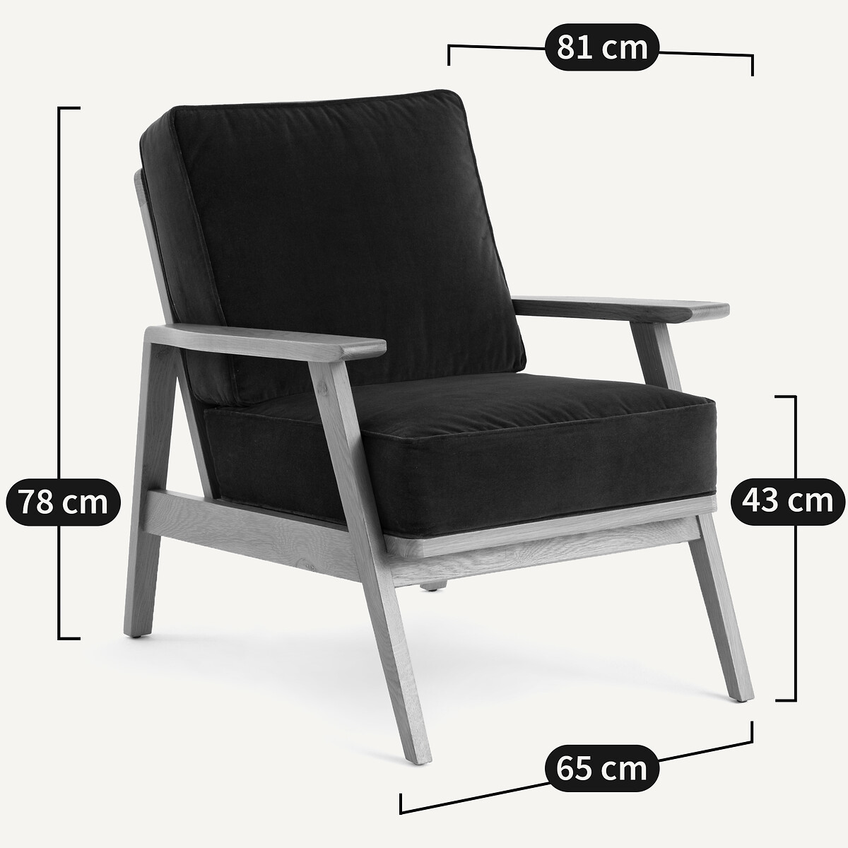 Fauteuil vintage Linna terracotta, LA REDOUTE INTERIEURS