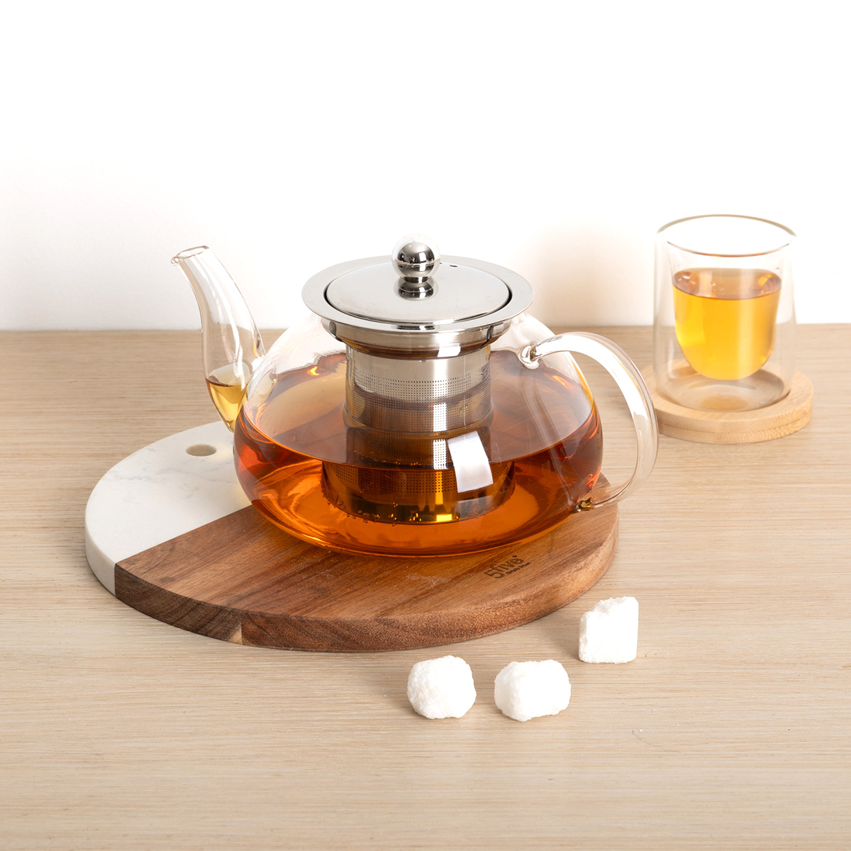 Dessous de plat rond D20cm en acacia HARMONY marron, 5FIVE SIMPLY SMART