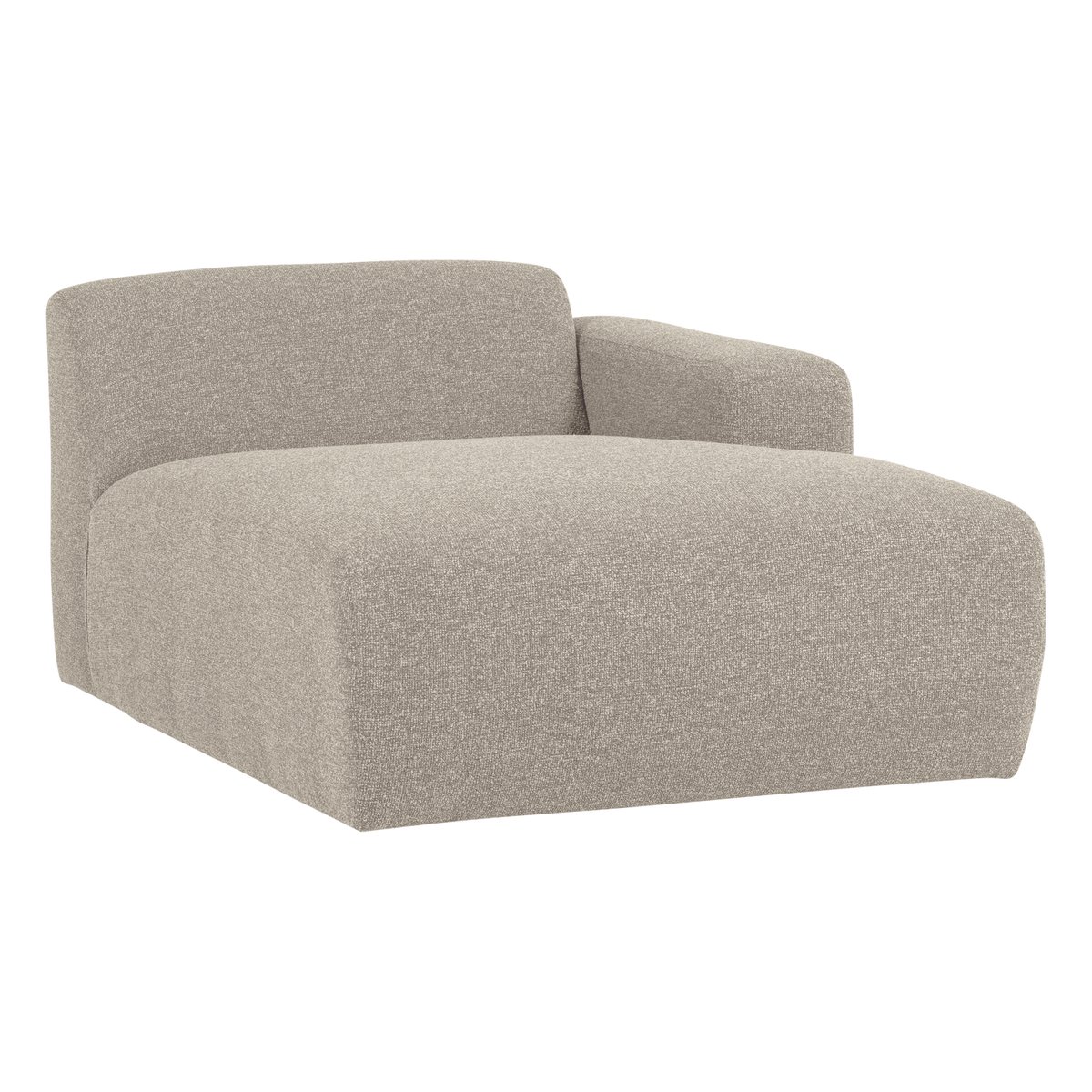 Élément chaise longue droit en bouclé MOJO BASE beige, WOOOD