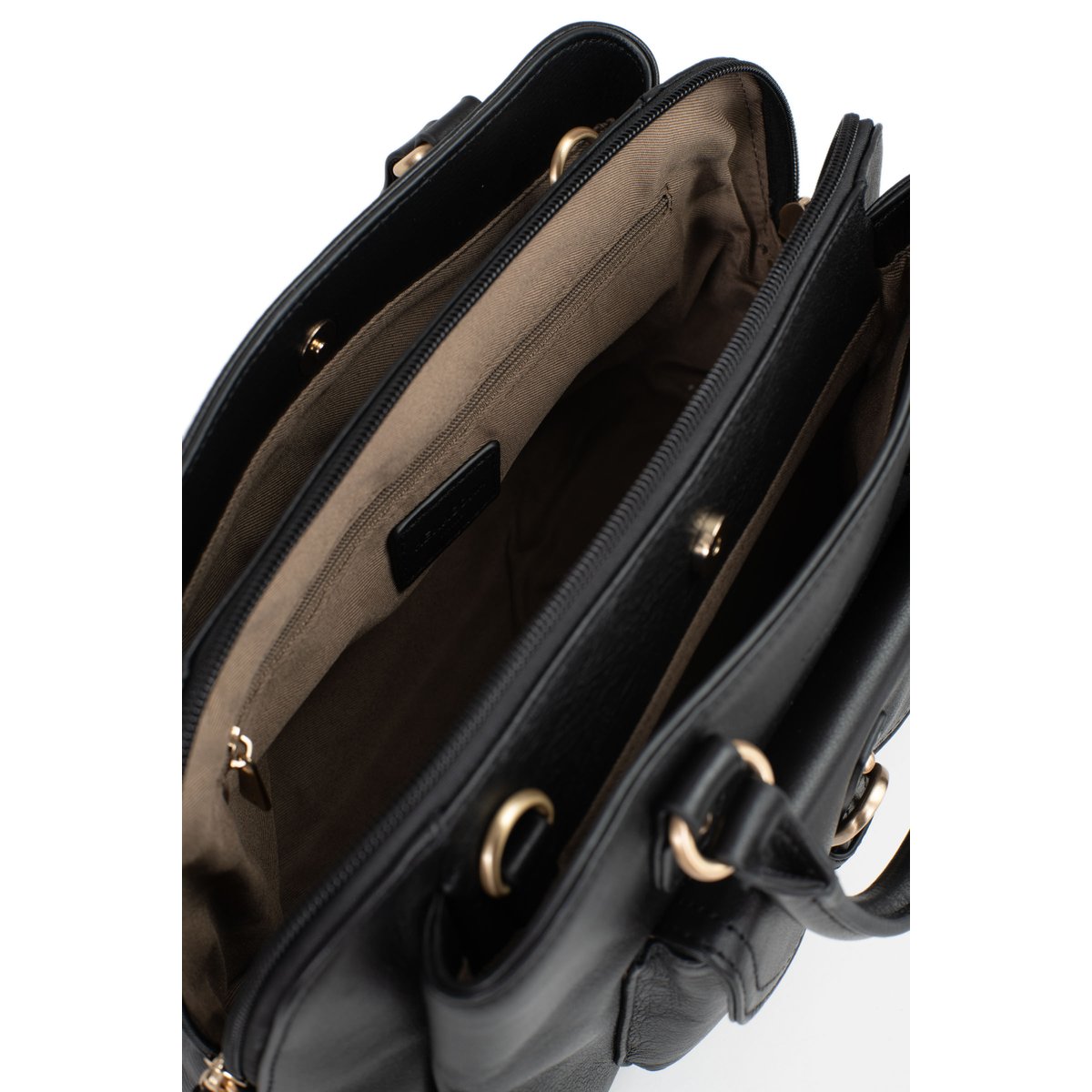 Sac porté main 2 poignées  TAIMA noir, HEXAGONA