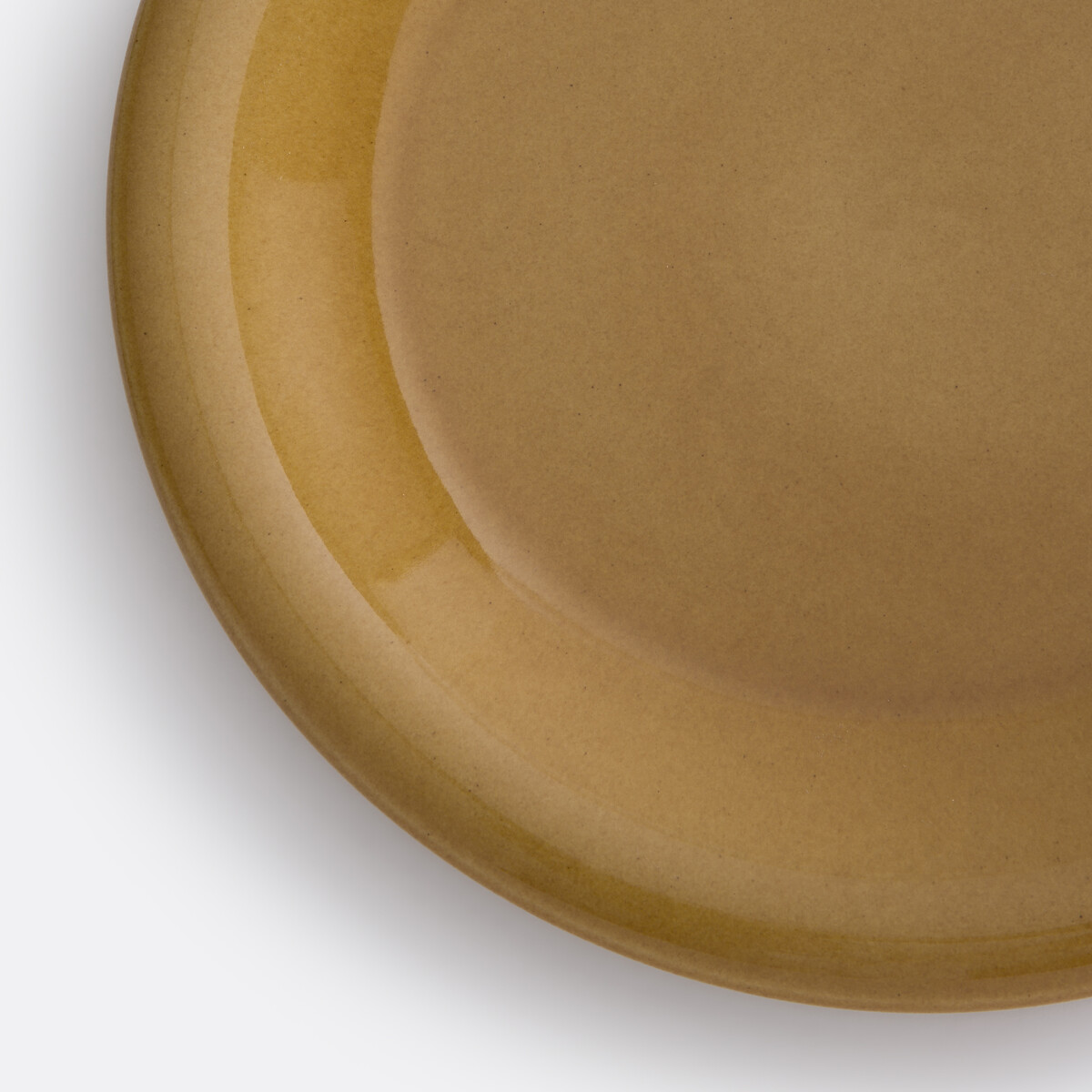 Lot de 4 assiettes plates, grès émaillé, Toria moutarde, LA REDOUTE INTERIEURS