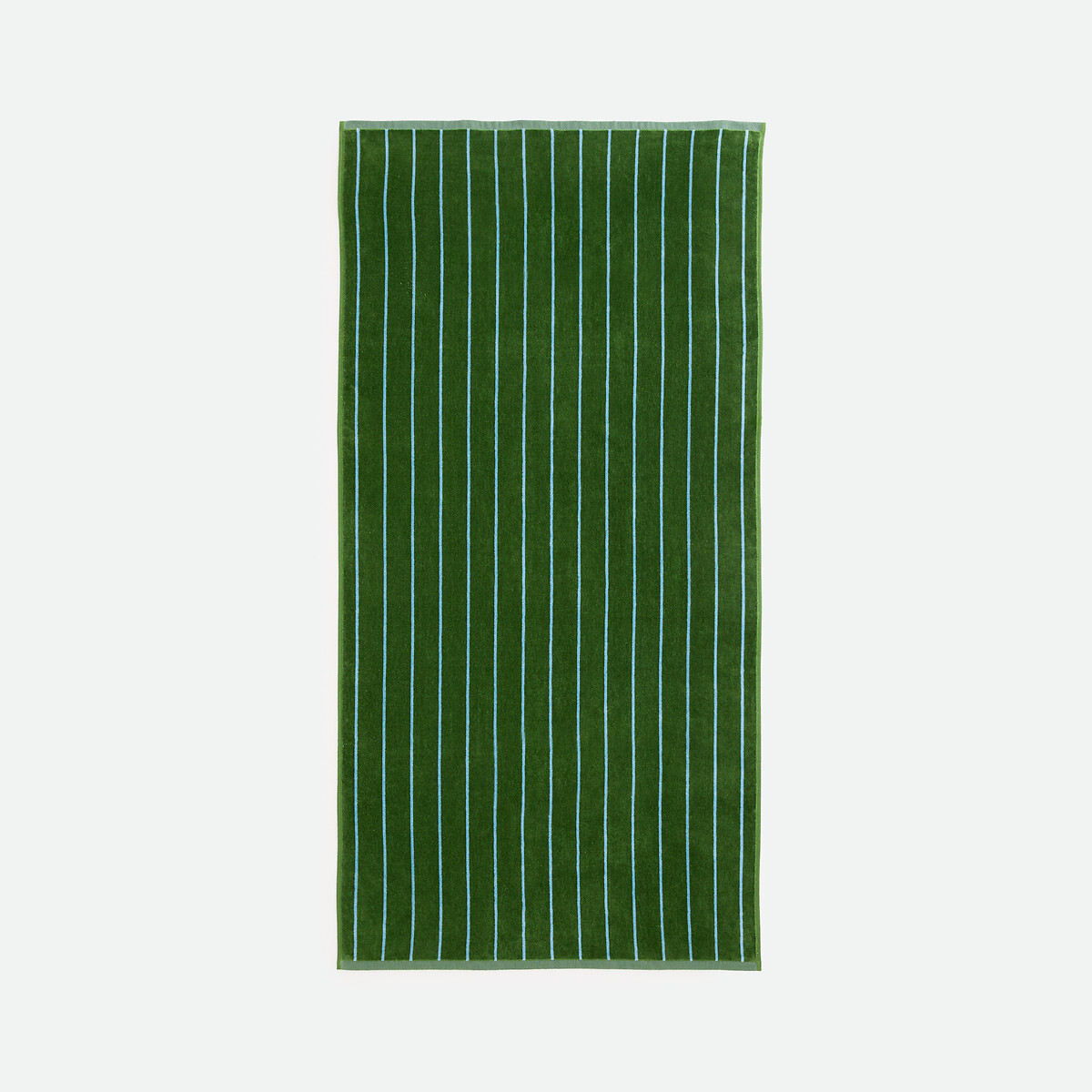 Toalha às riscas, veludo turco 500g, MARINI verde/azul, LA REDOUTE INTERIEURS