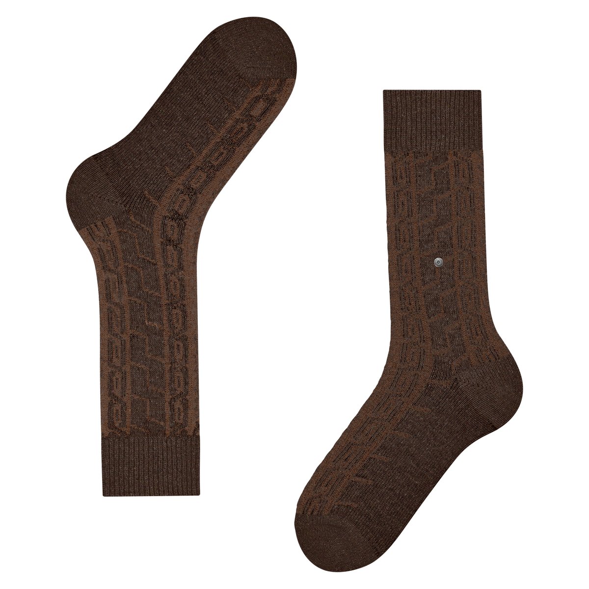 Chaussettes pour bottes Twist of Tweed Opaque marron, BURLINGTON