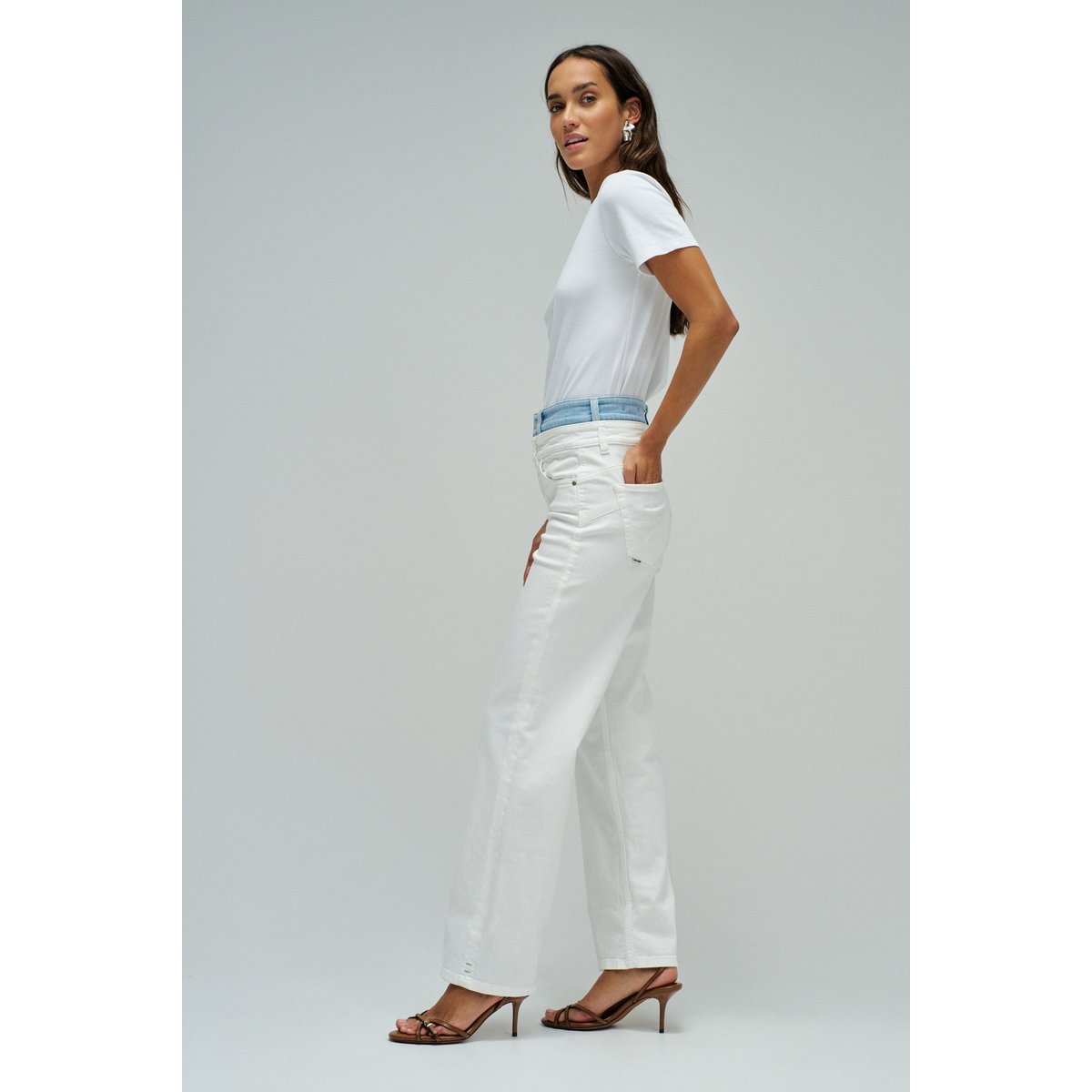 JEAN FAITH PUSH IN STRAIGHT beige, SALSA JEANS