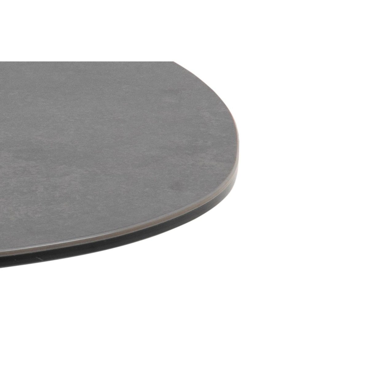 Table basse galet en céramique et pied en métal noir L100 - BARBARA gris, HELLIN, DEPUIS 1862