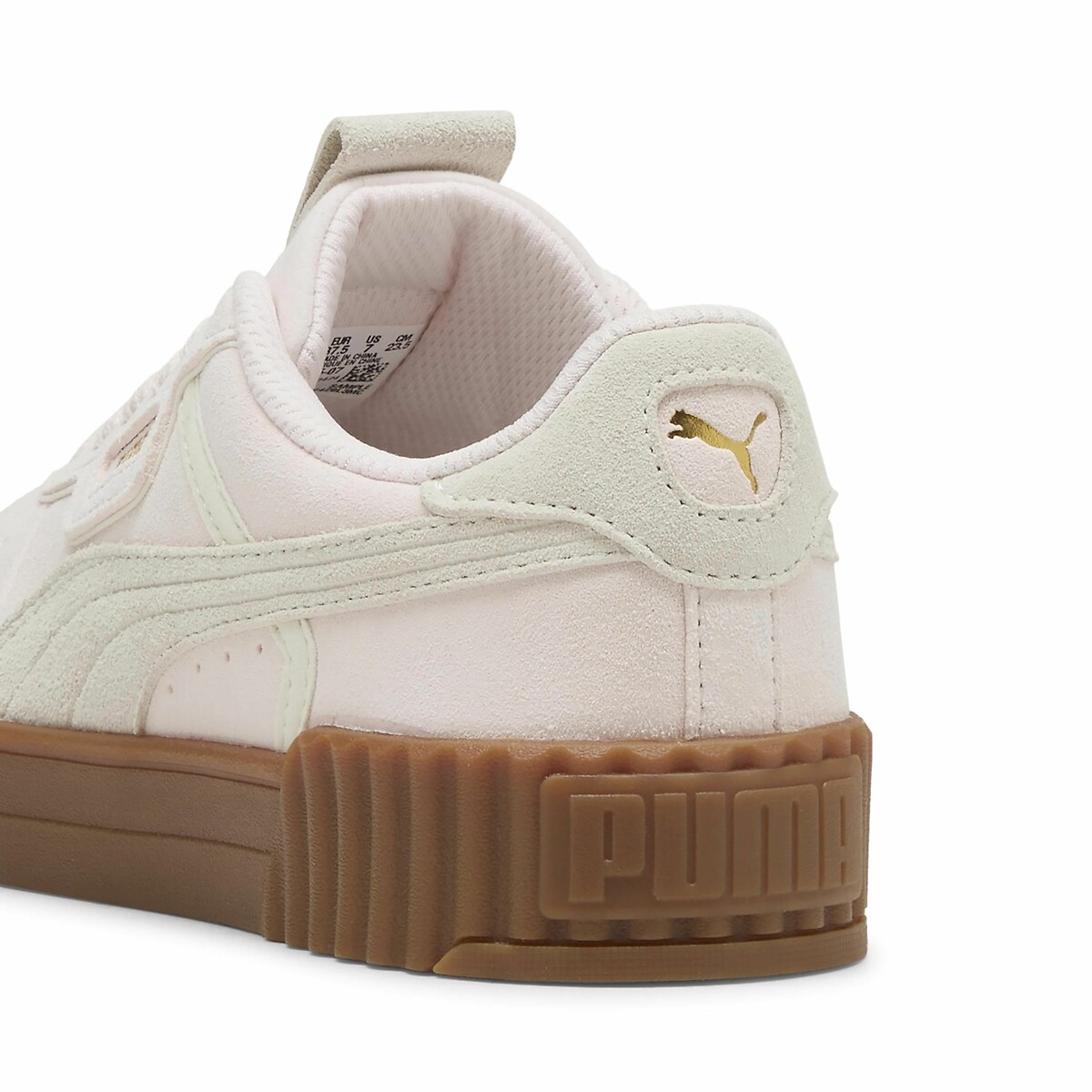 Baskets Carina 3.0 Luxe Suede rose clair/blanc, PUMA