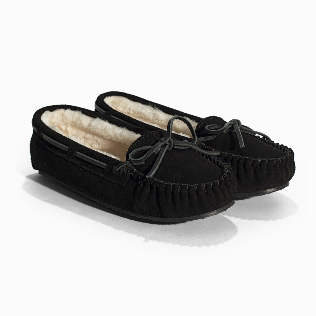 Mocassins en cuir Cally noir, MINNETONKA