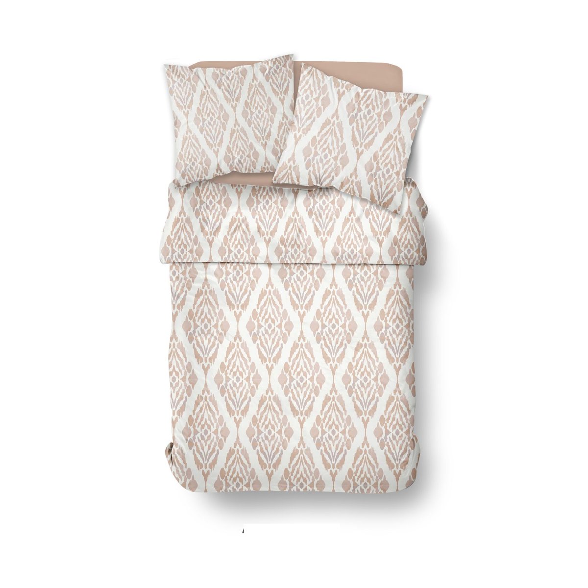 Parure de lit imprimé Graphique coton SUNSHINE SOPHIA blanc, TODAY