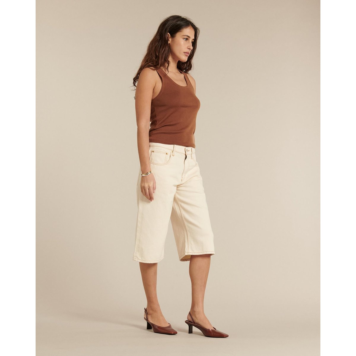 BERMUDA DENIM AUTHENTIQUE ecru, LABDIP