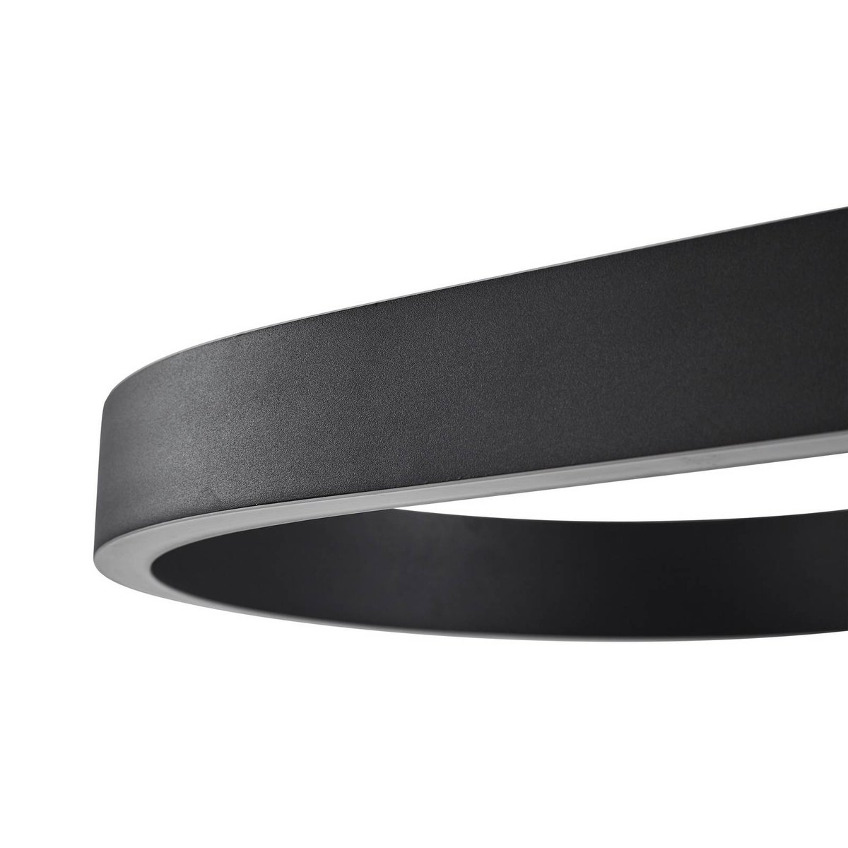 Suspension connectée en aluminium moderneLED noir, LUCANDE