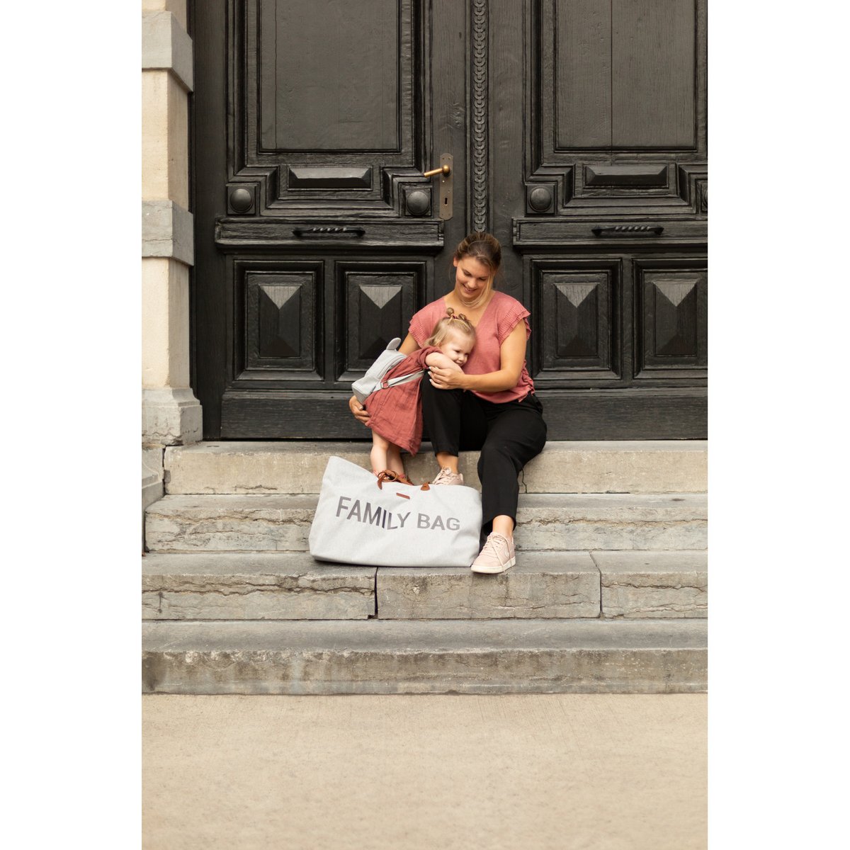 Sac à langer FAMILY BAG gris toile, CHILDHOME