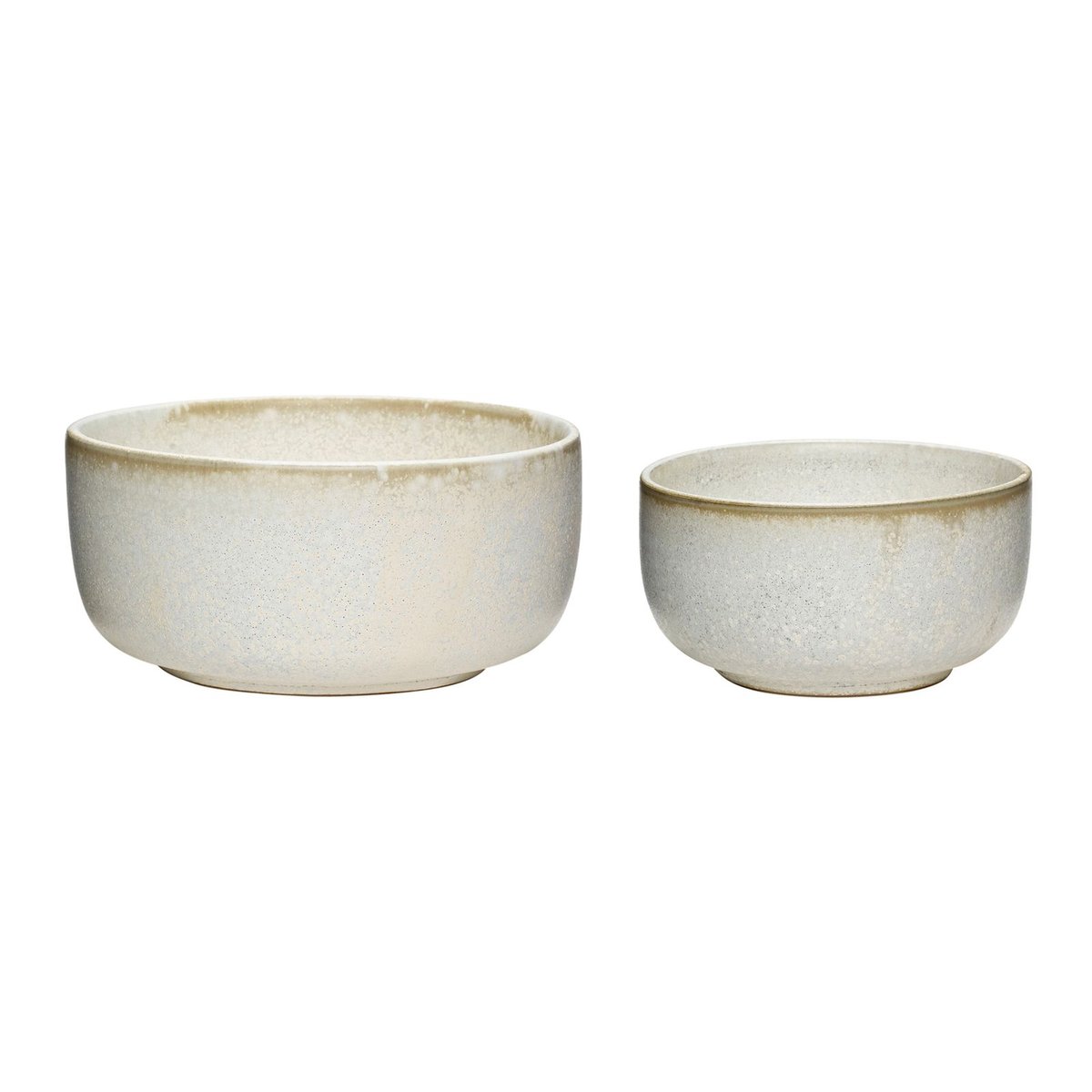 Bols (set de 2) CLAY blanc, HUBSCH