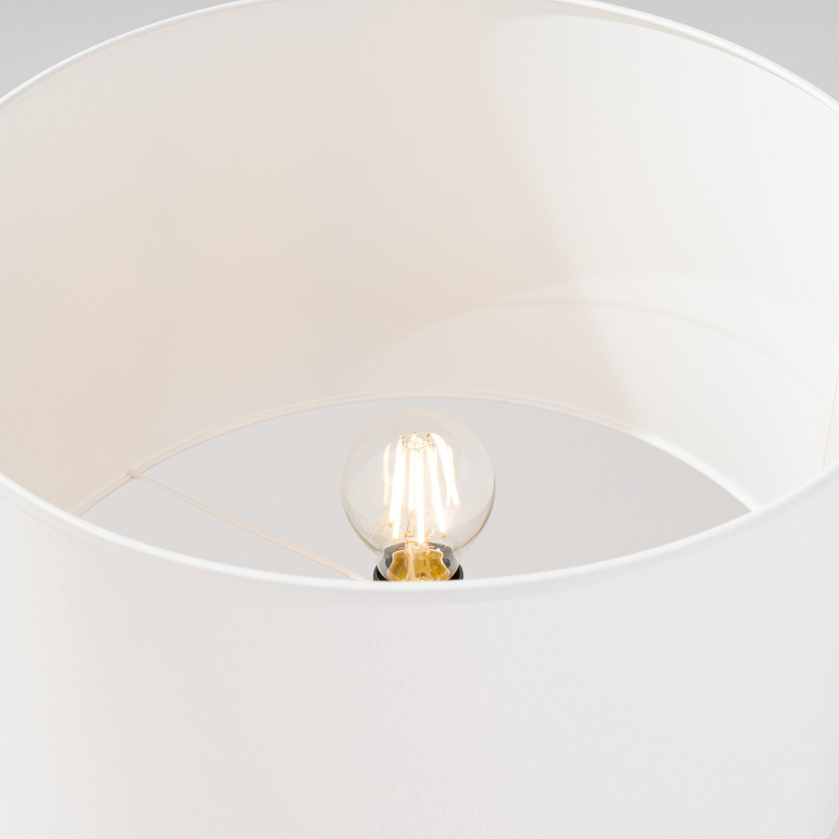 Lampadaire Tissu Blanc E27 1 Natt blanc, EDEN