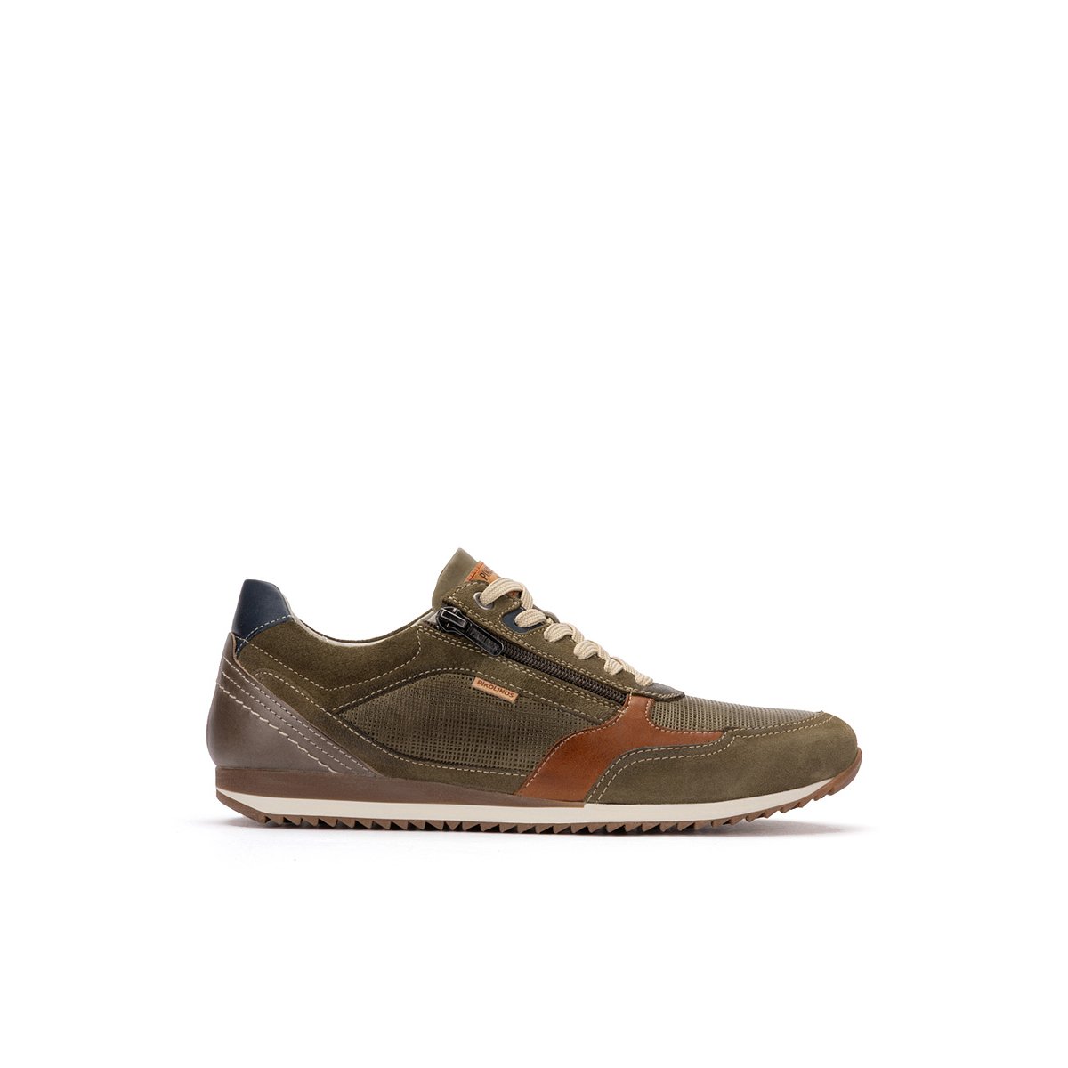 Baskets cuir Liverpool kaki, PIKOLINOS