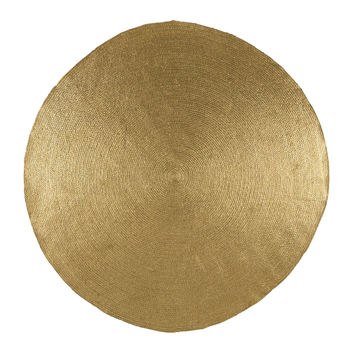 Tapis rond jute doré, BLANC D’IVOIRE