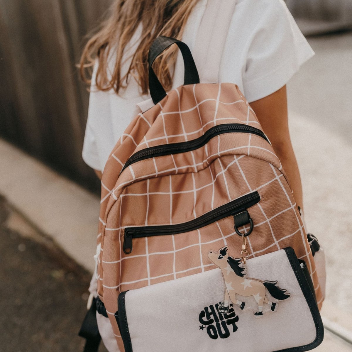 Sac à dos enfant marron, beige, ZAKUW