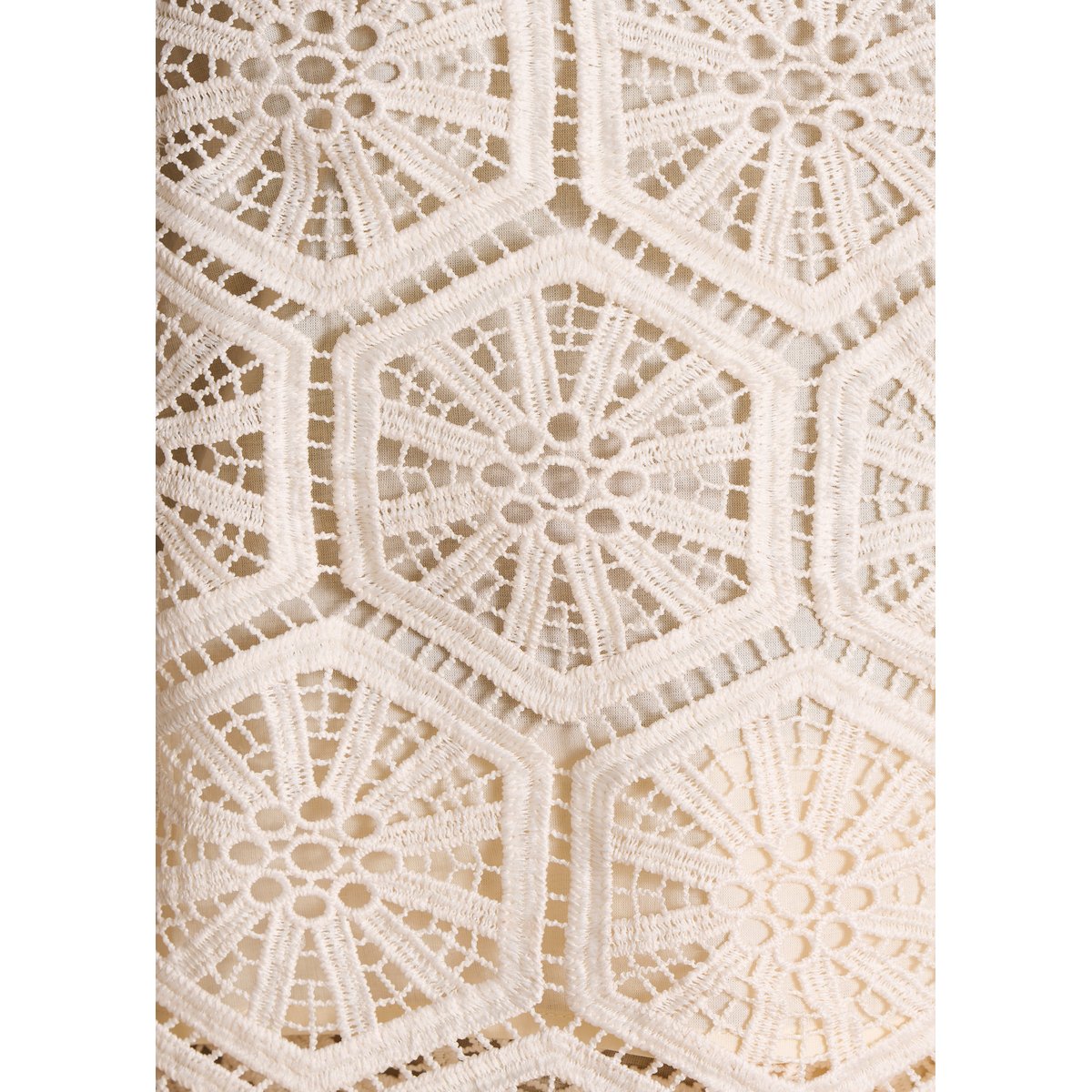 Top en dentelle sans manches ecru, LA FEE MARABOUTEE