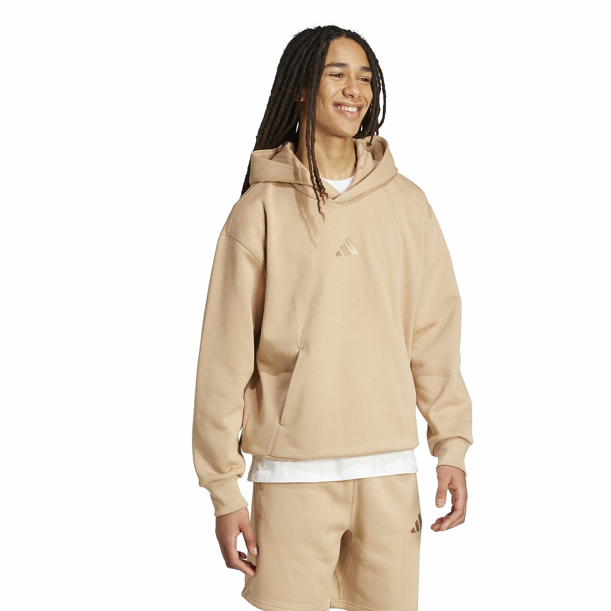Sweat-shirt à capuche molleton ALL SZN taupe, ADIDAS SPORTSWEAR