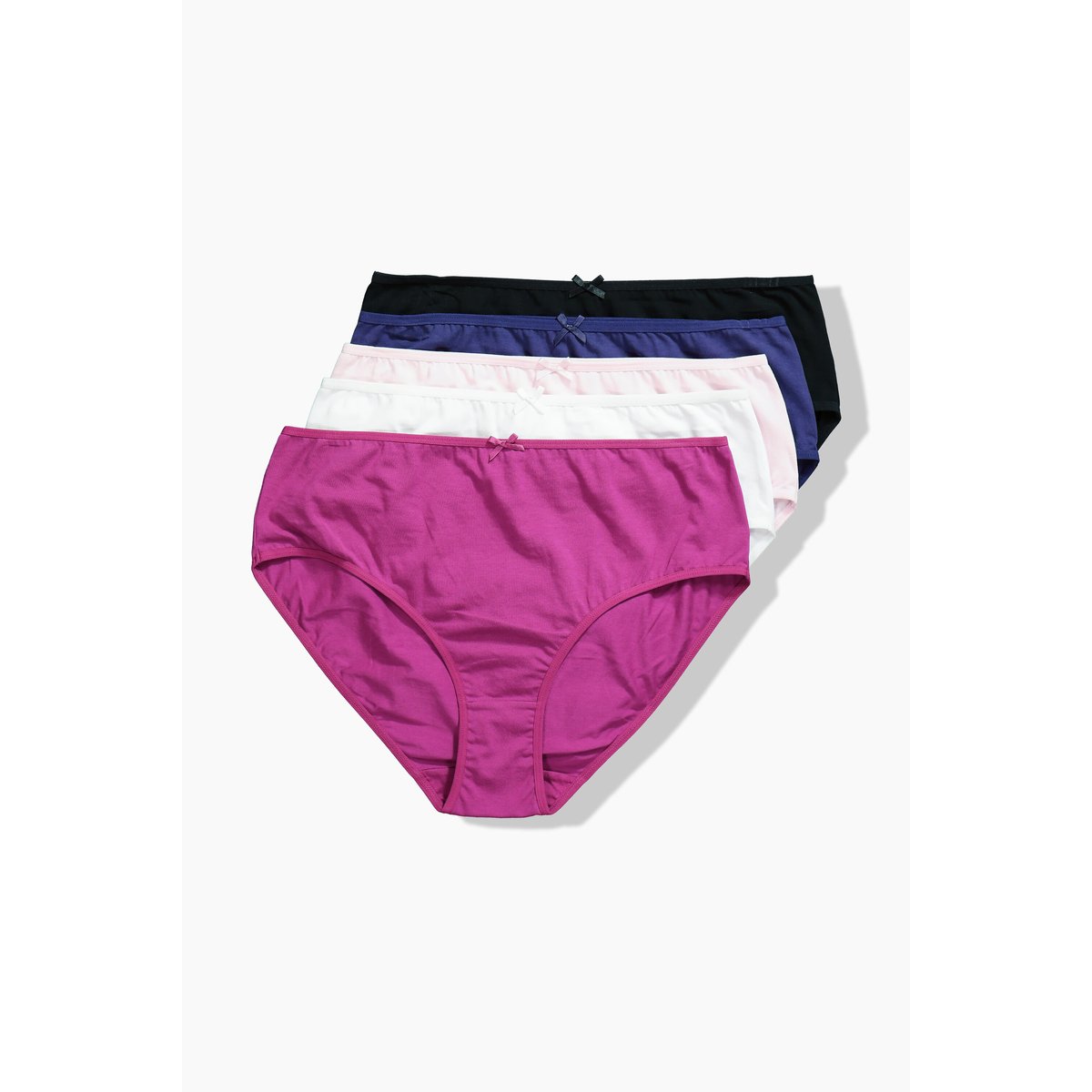 Lot de 5 culottes midi, 5 coloris différents bleu lilas, ULLA POPKEN