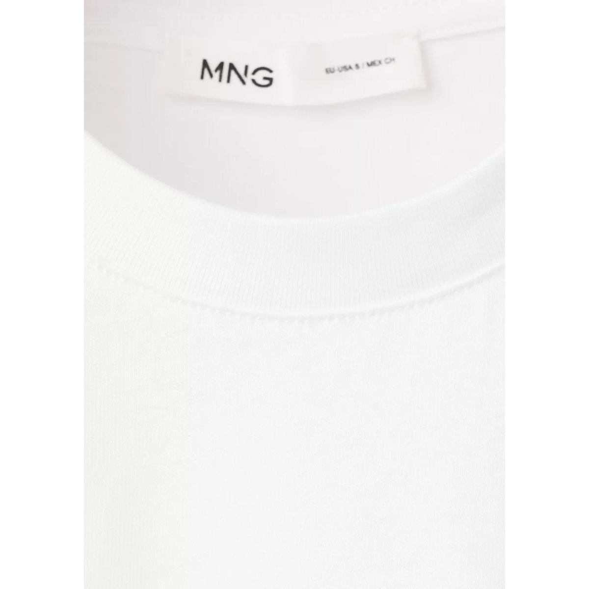 T-shirt en coton imprimé blanc, MANGO