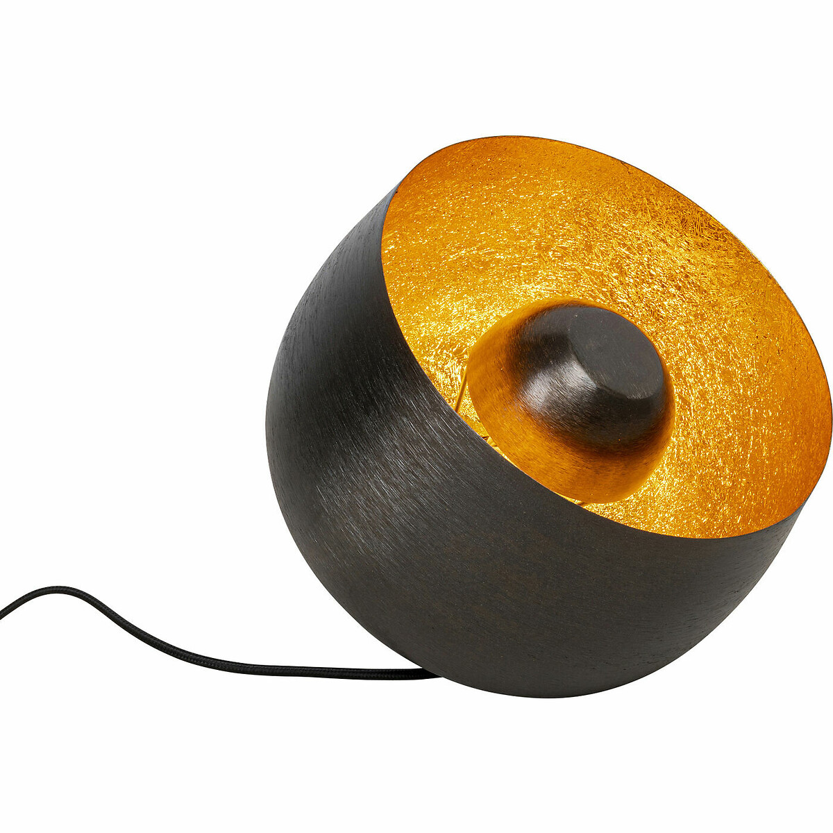 Lampe de sol Apollon Smooth noir Ø28cm doré, KARE DESIGN