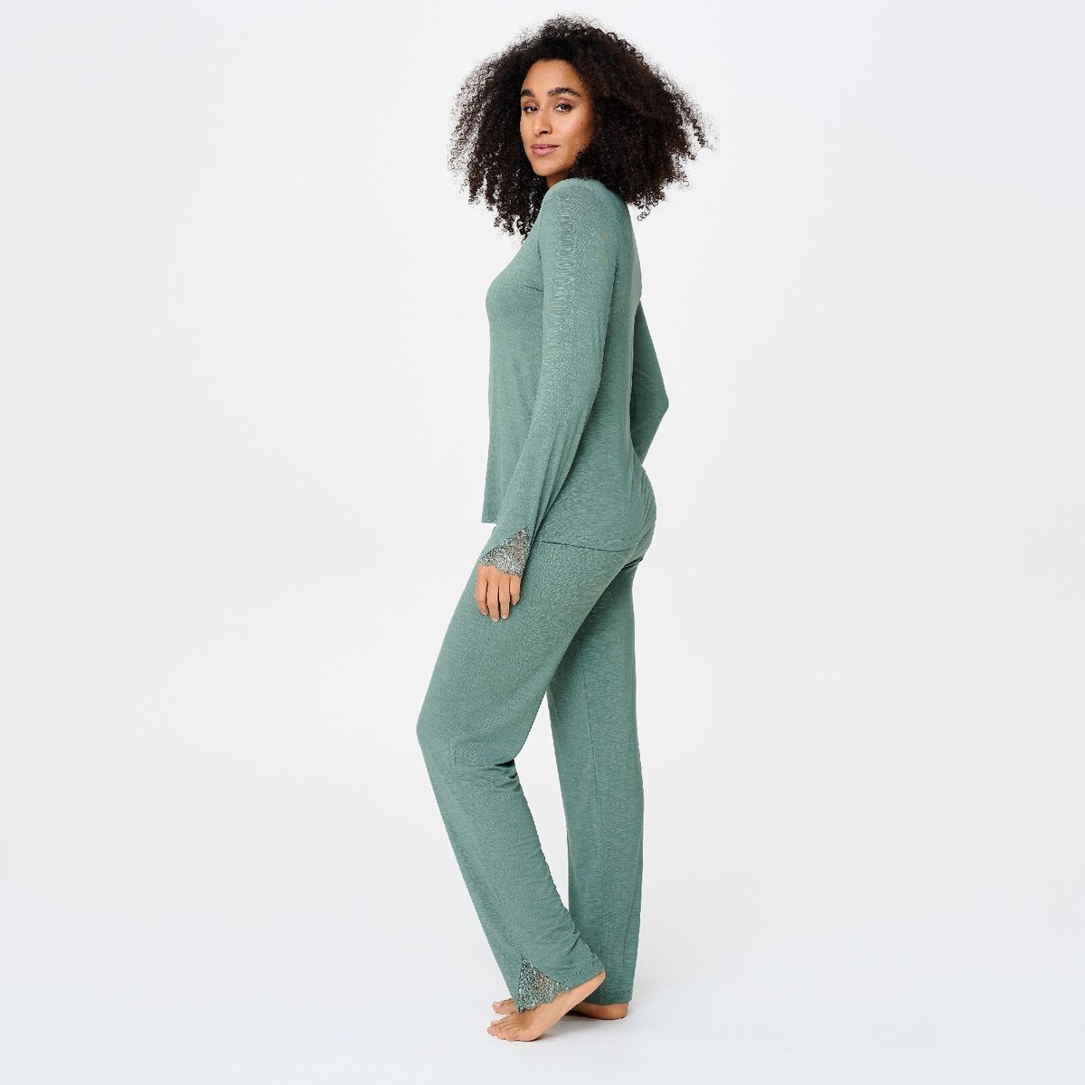 Ensemble de Pyjama green marl, LINGADORE