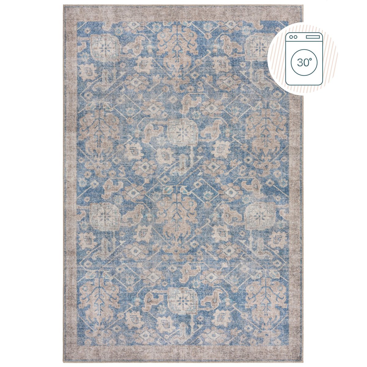 Tapis lavable ORELIA bleu, FLAIR RUGS