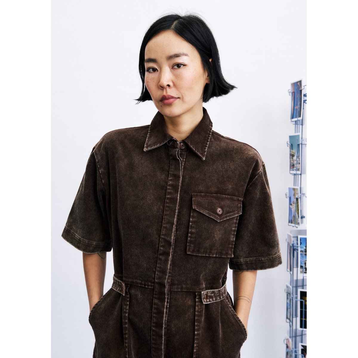 Combi-pantalon Margate en coton MARGATE marron ocre, FRNCH
