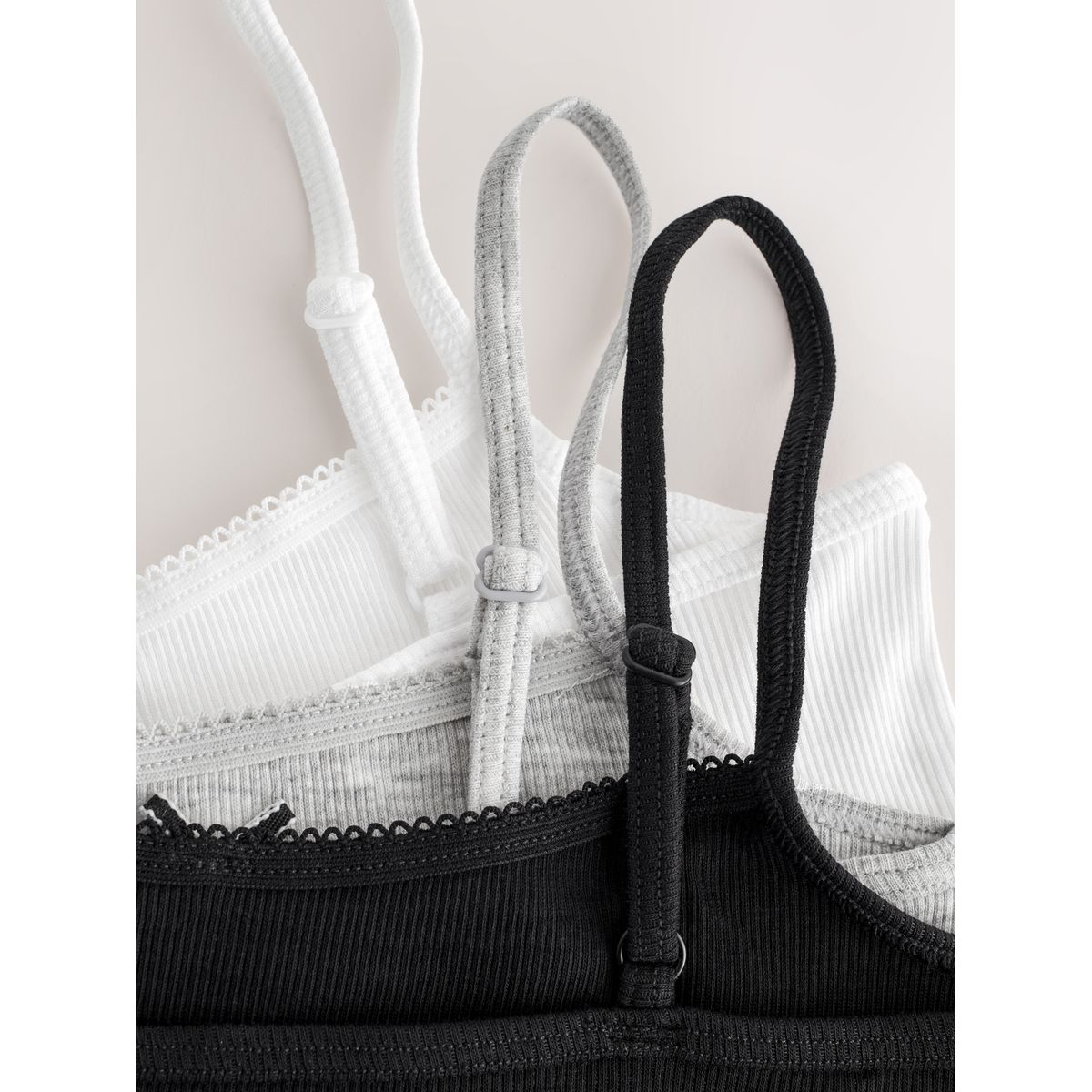 Caraco, lot de 3 noir/blanc/gris, NEXT