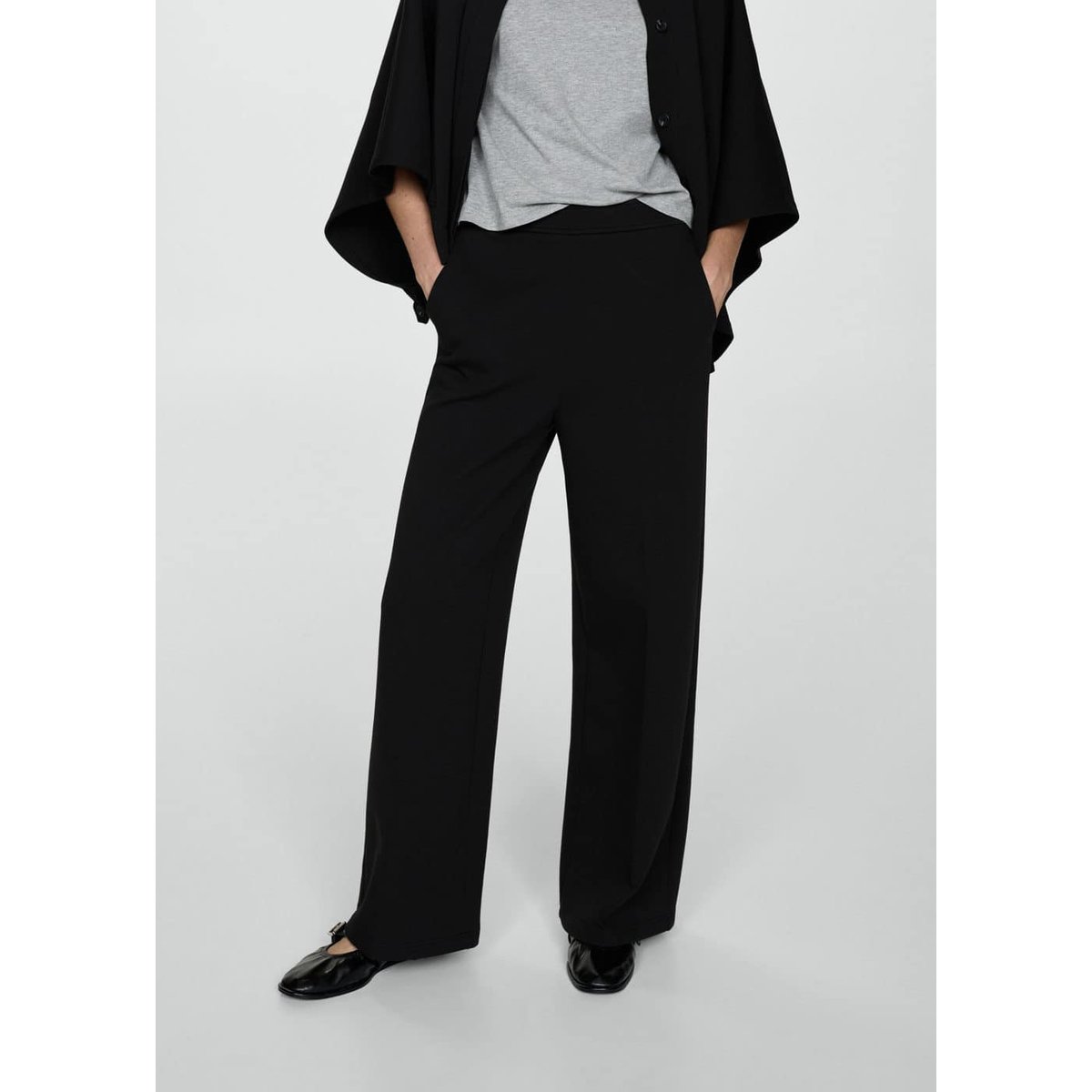Veste style cape boutons noir Mango La Redoute