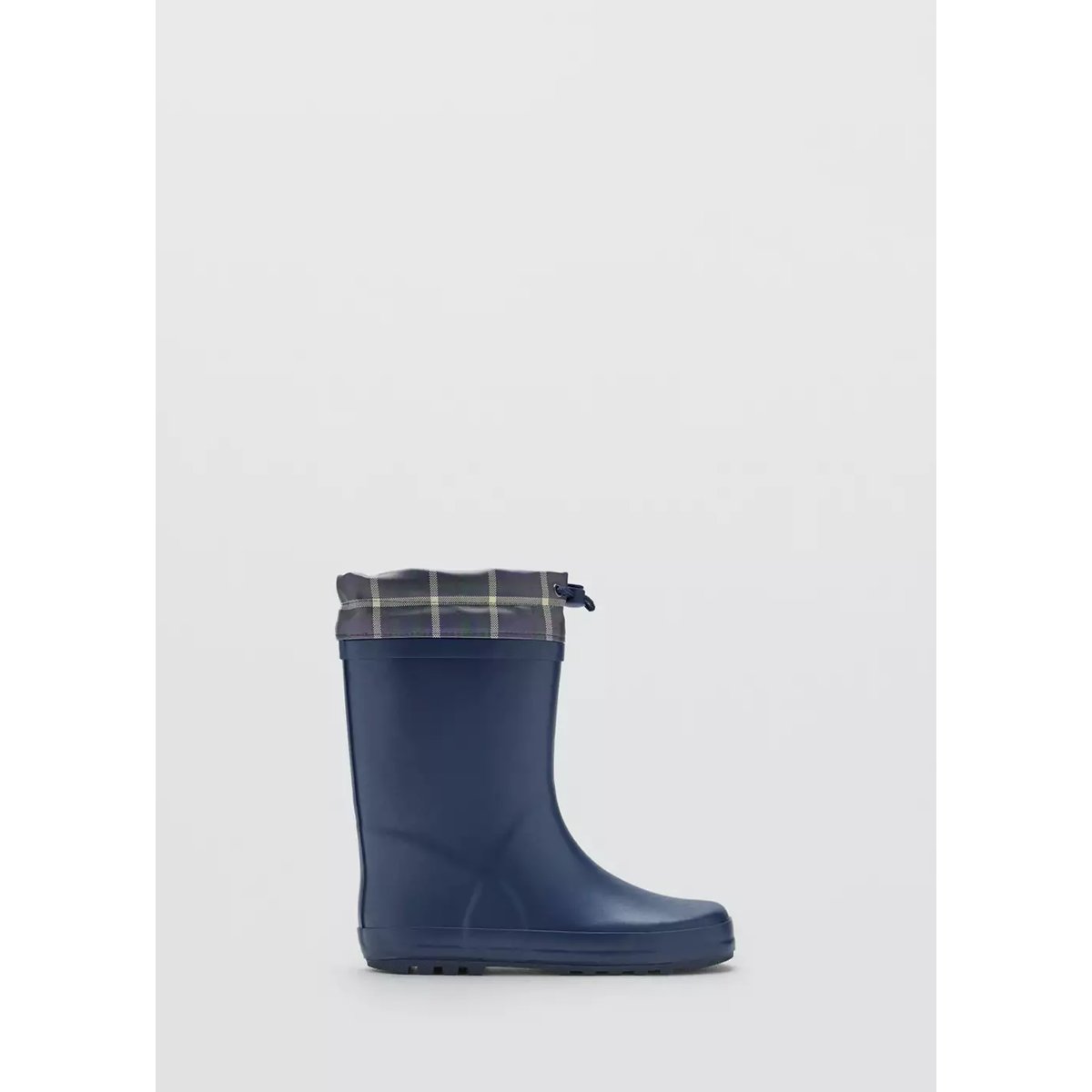 Bottes de pluie détail carreaux bleu marine, MANGO KIDS