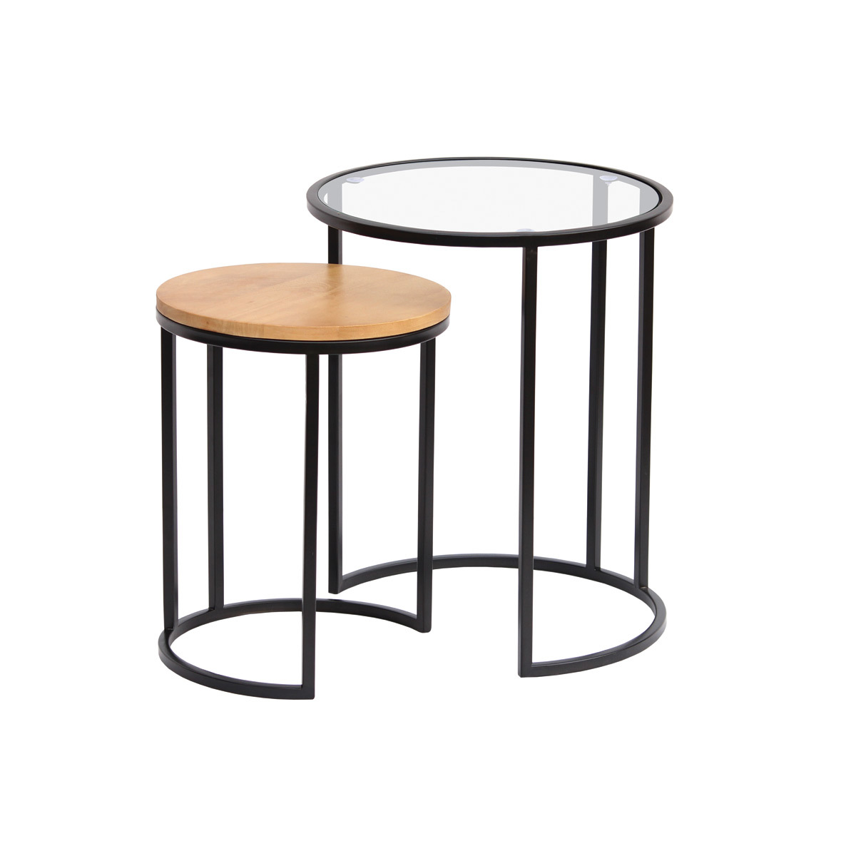 Tables d'appoint design gigognes (lot de 2) TAHL naturel, MILIBOO