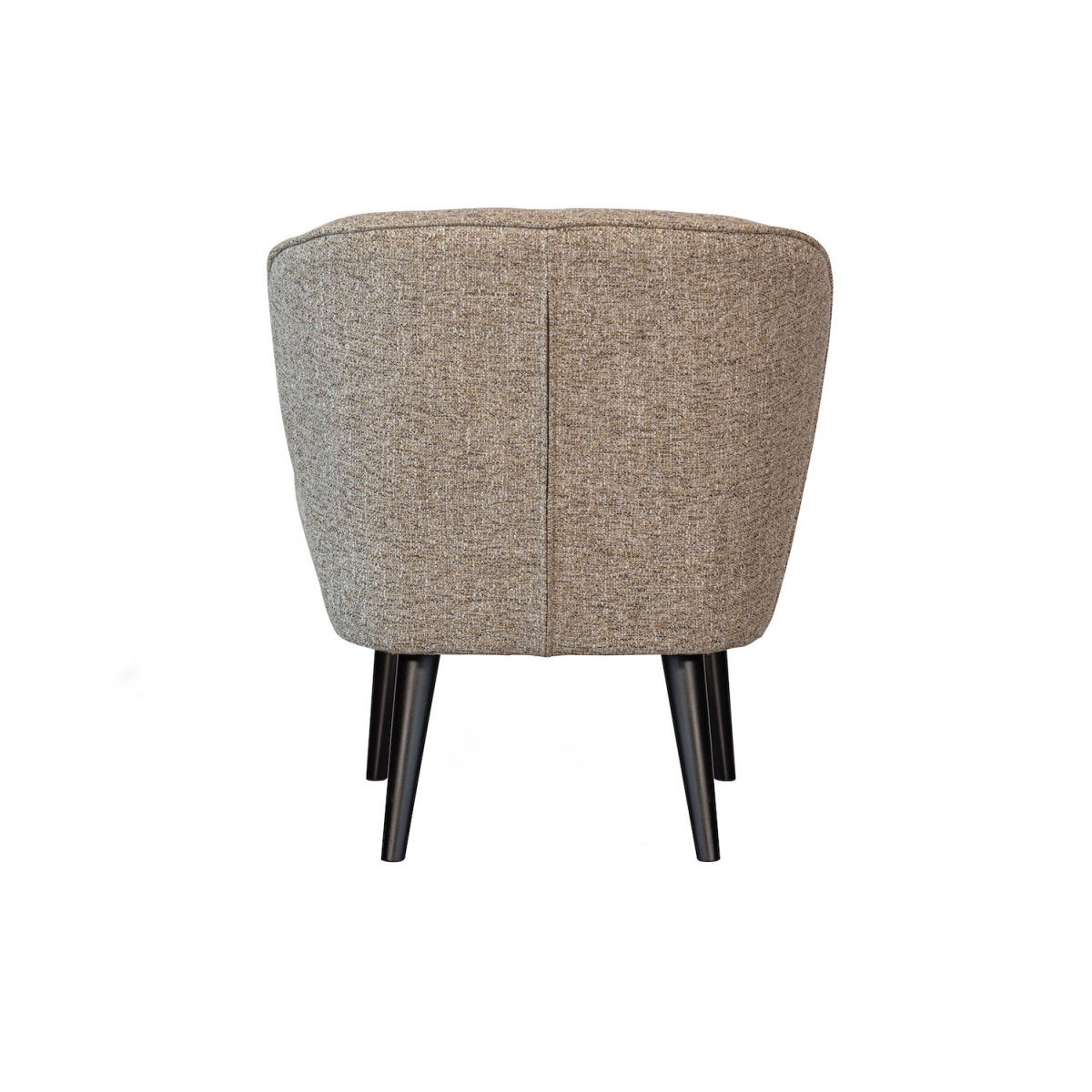 Fauteuil en tissu mélangé - SARA beige mélangé, WOOOD